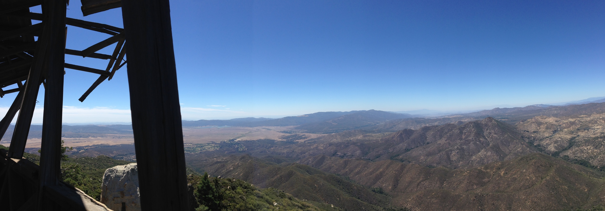 View from the ruined Fire Lookout on Hot Springs Mountain, August 2014