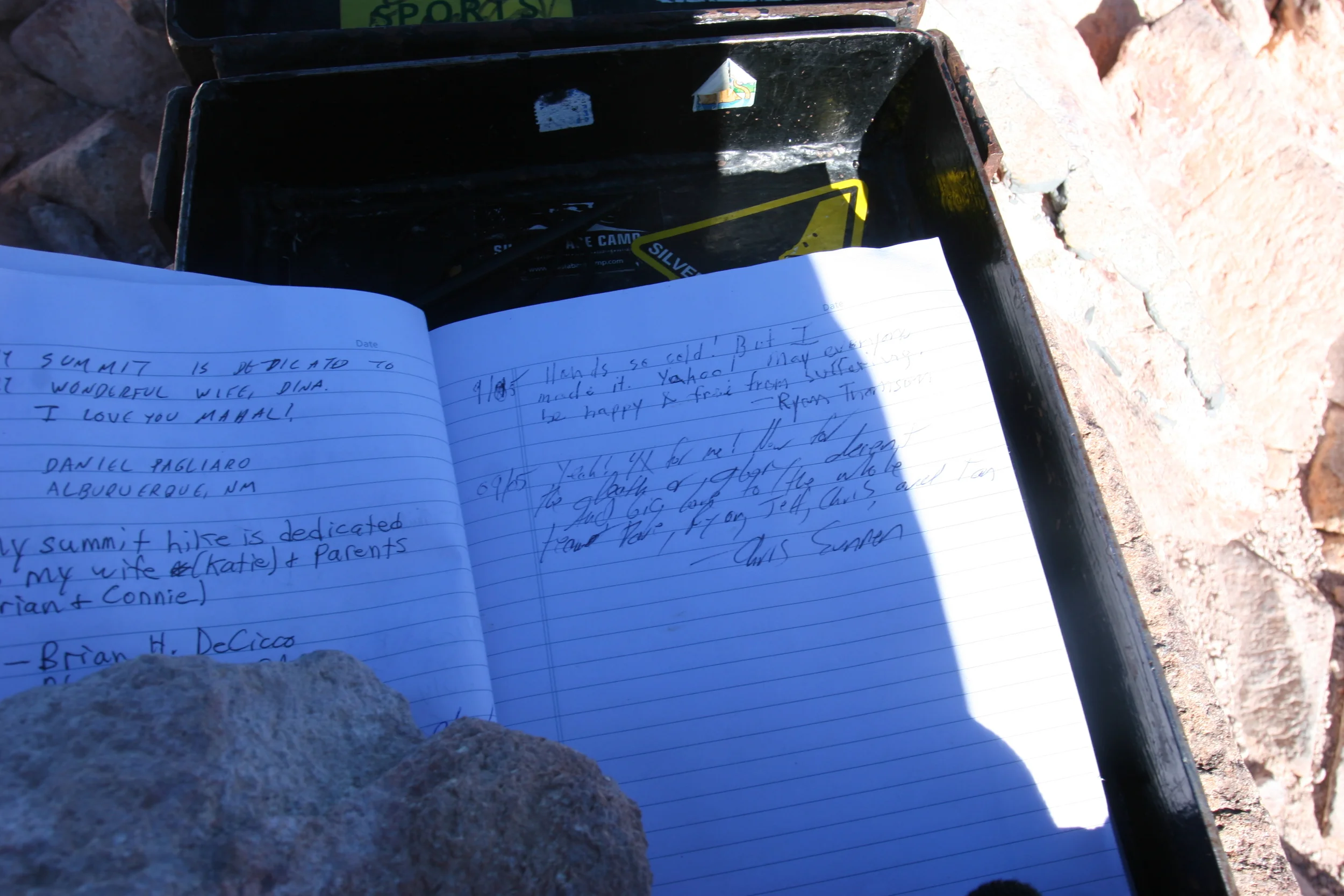 No tips as to how to get into Lemuria from the Mount Shasta summit log - the investigation continues.