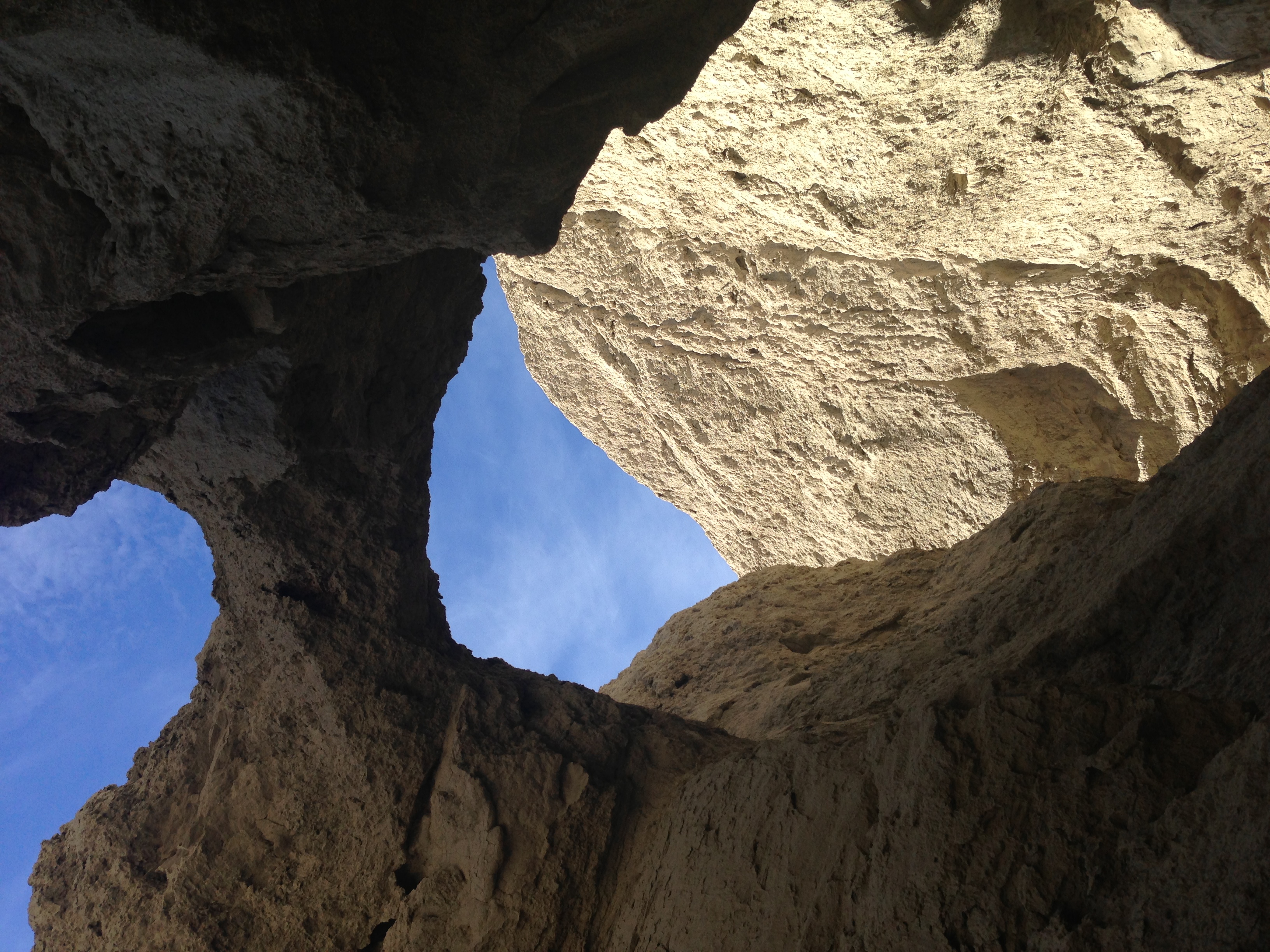 The mud caves of the Arroyo Tapiado have unusual one-of-a-kind terrain.