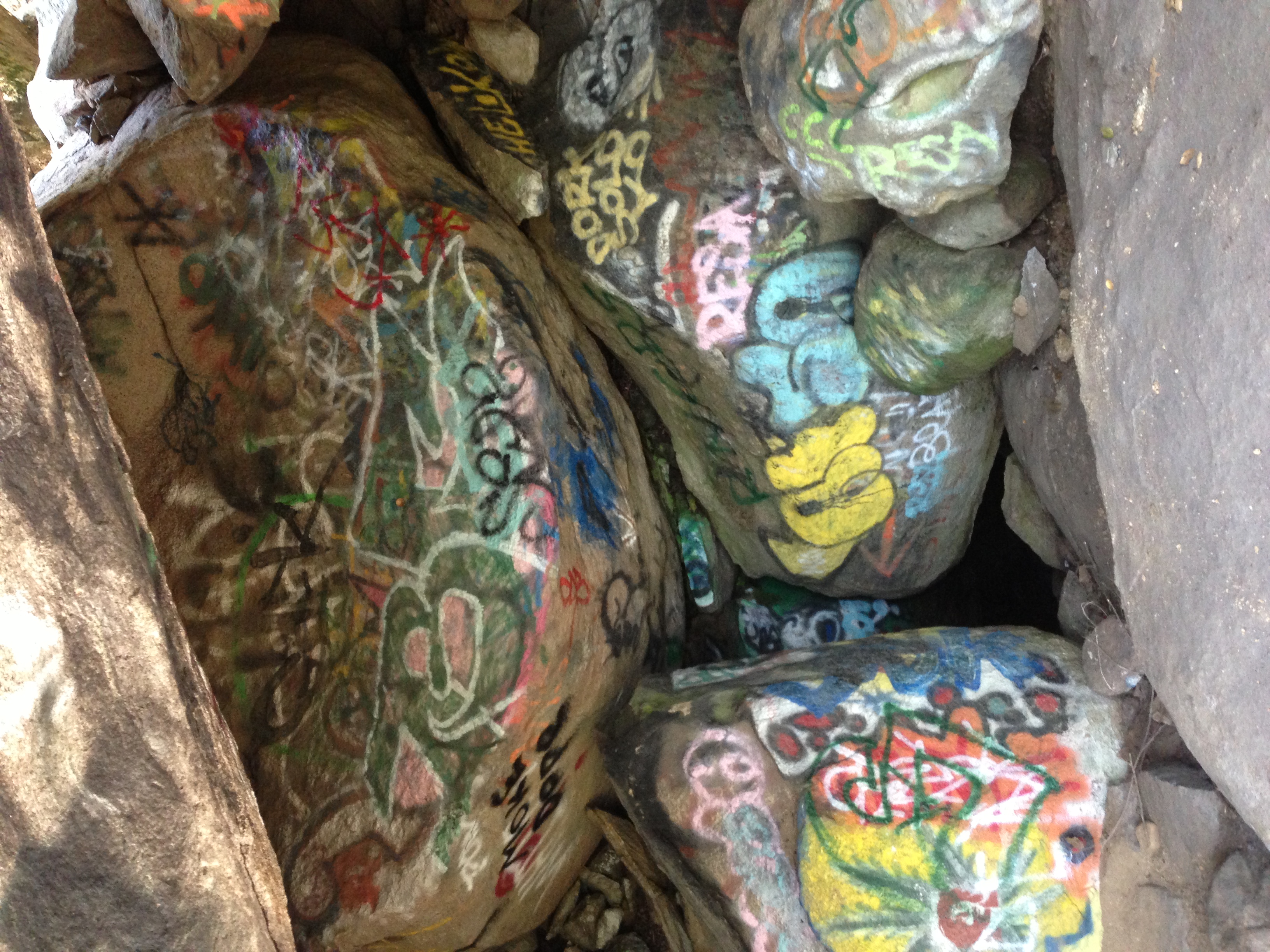 An overabundance of trash and graffiti have ruined the Lawrence Welk Caves and Vanalden Caves