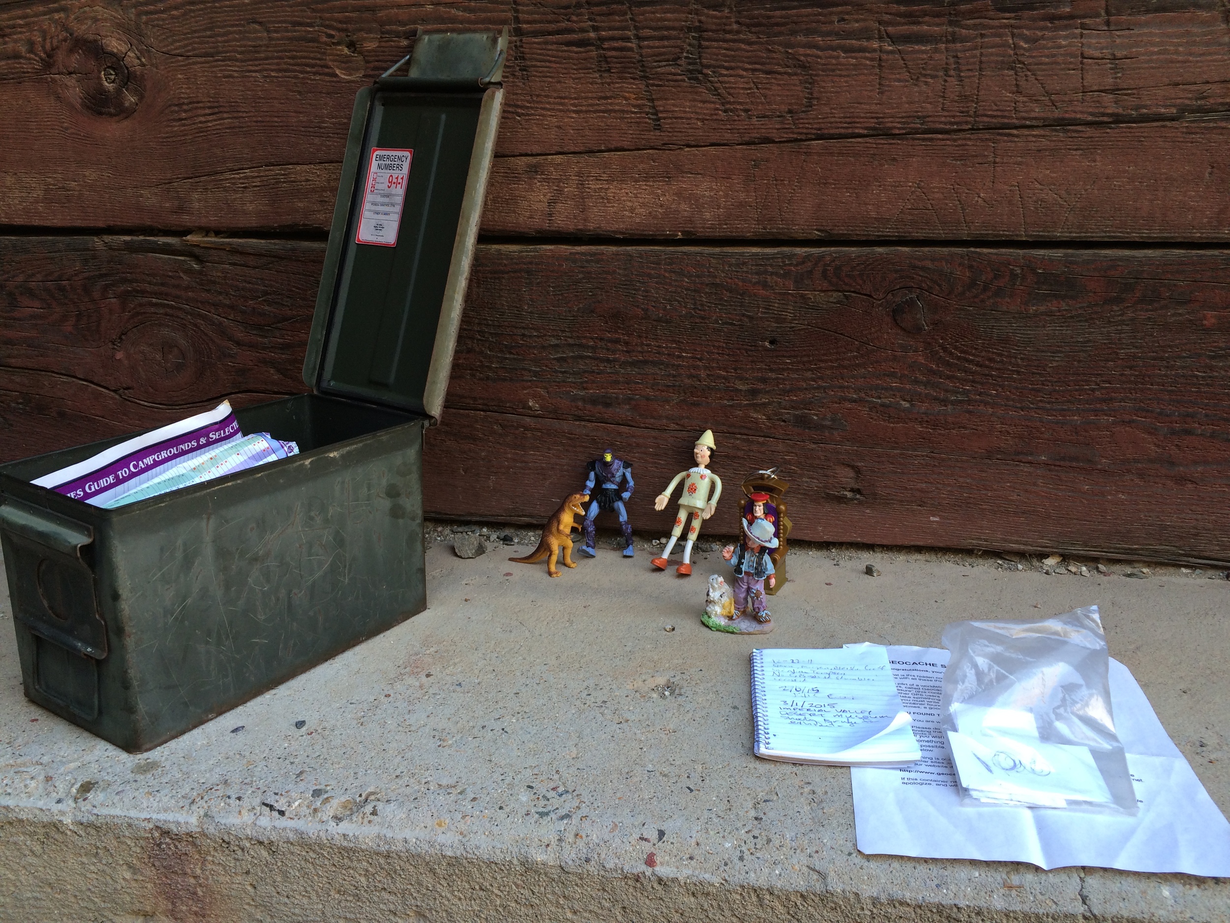 Geocache located on the Southern side of the Trestle tunnels.