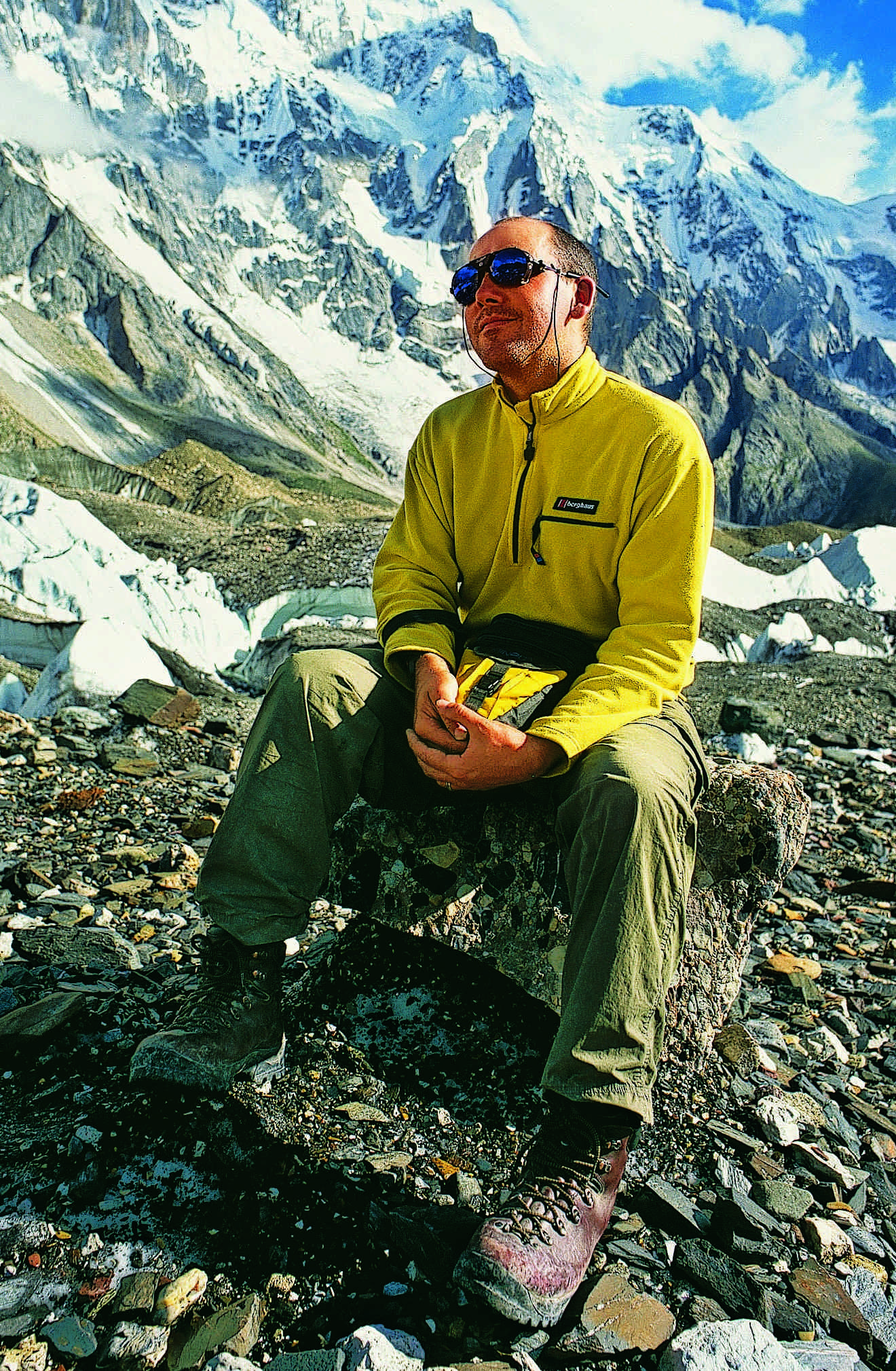 The author of the Ghosts of K2: the Epic Saga of the First Ascent, Mick Conefrey in the Himalayas