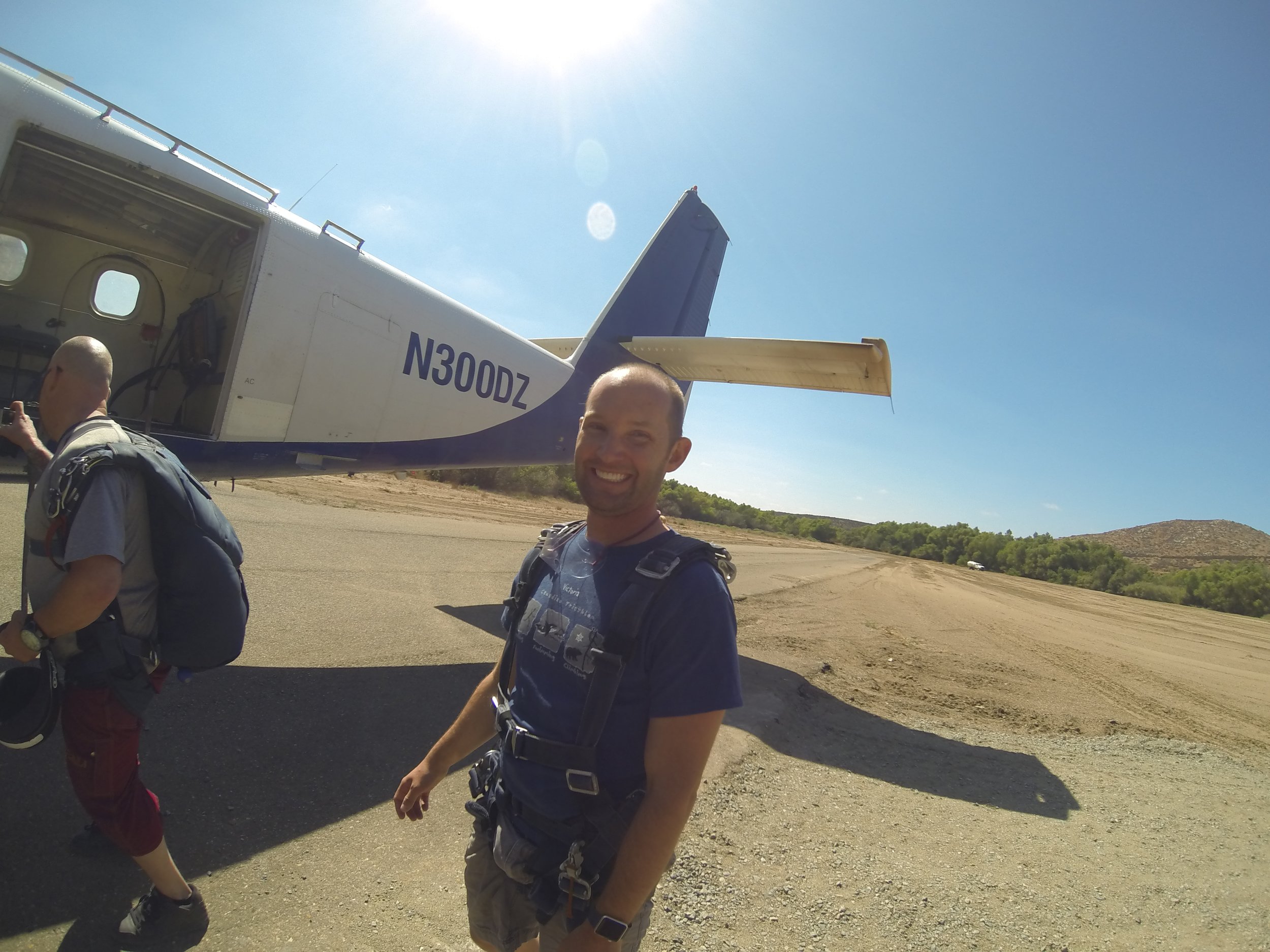 Boarding the plane, Skydive San Diego