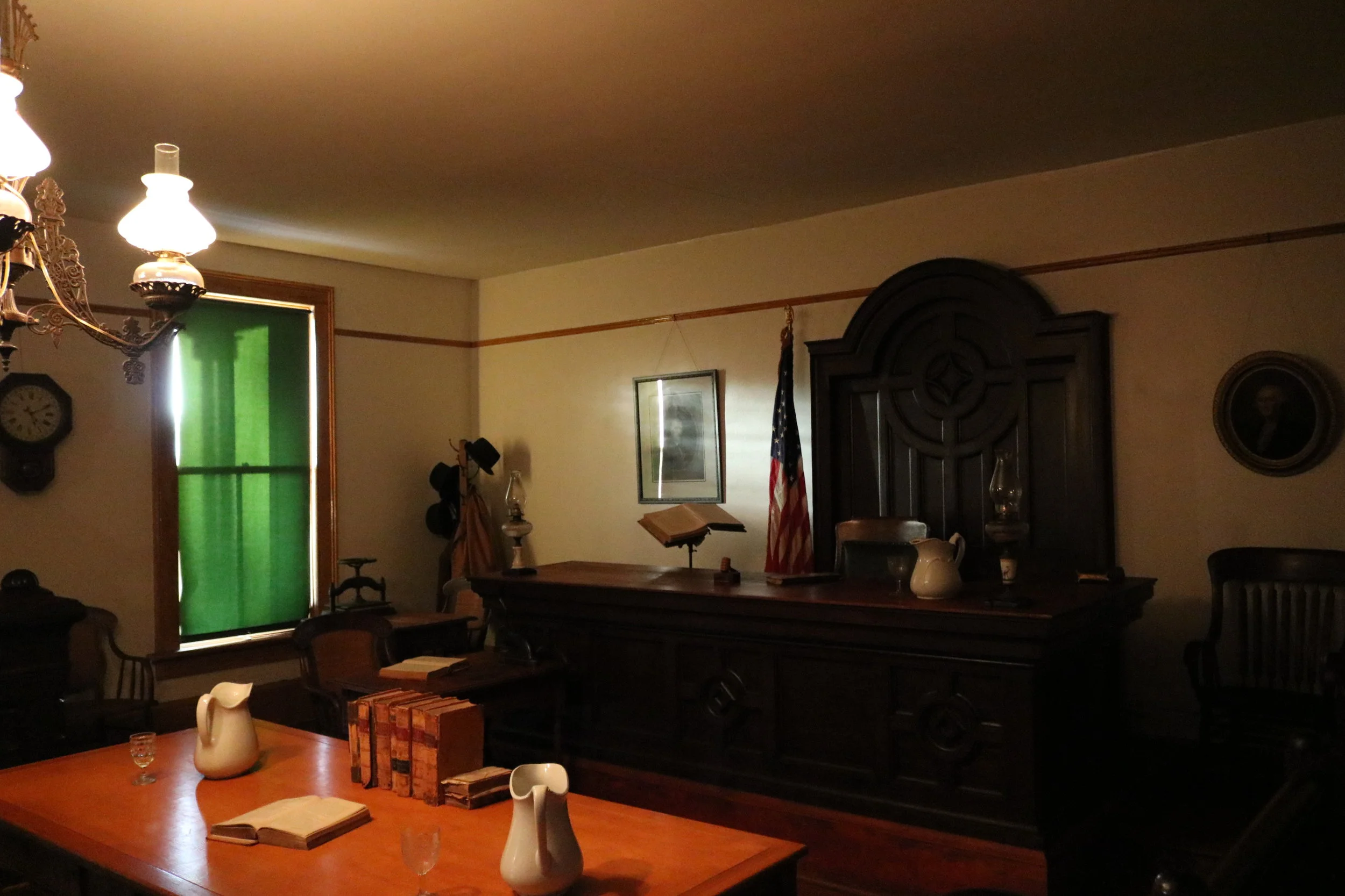 Whaley House Courtroom - the location of San Diego's second county courthouse.