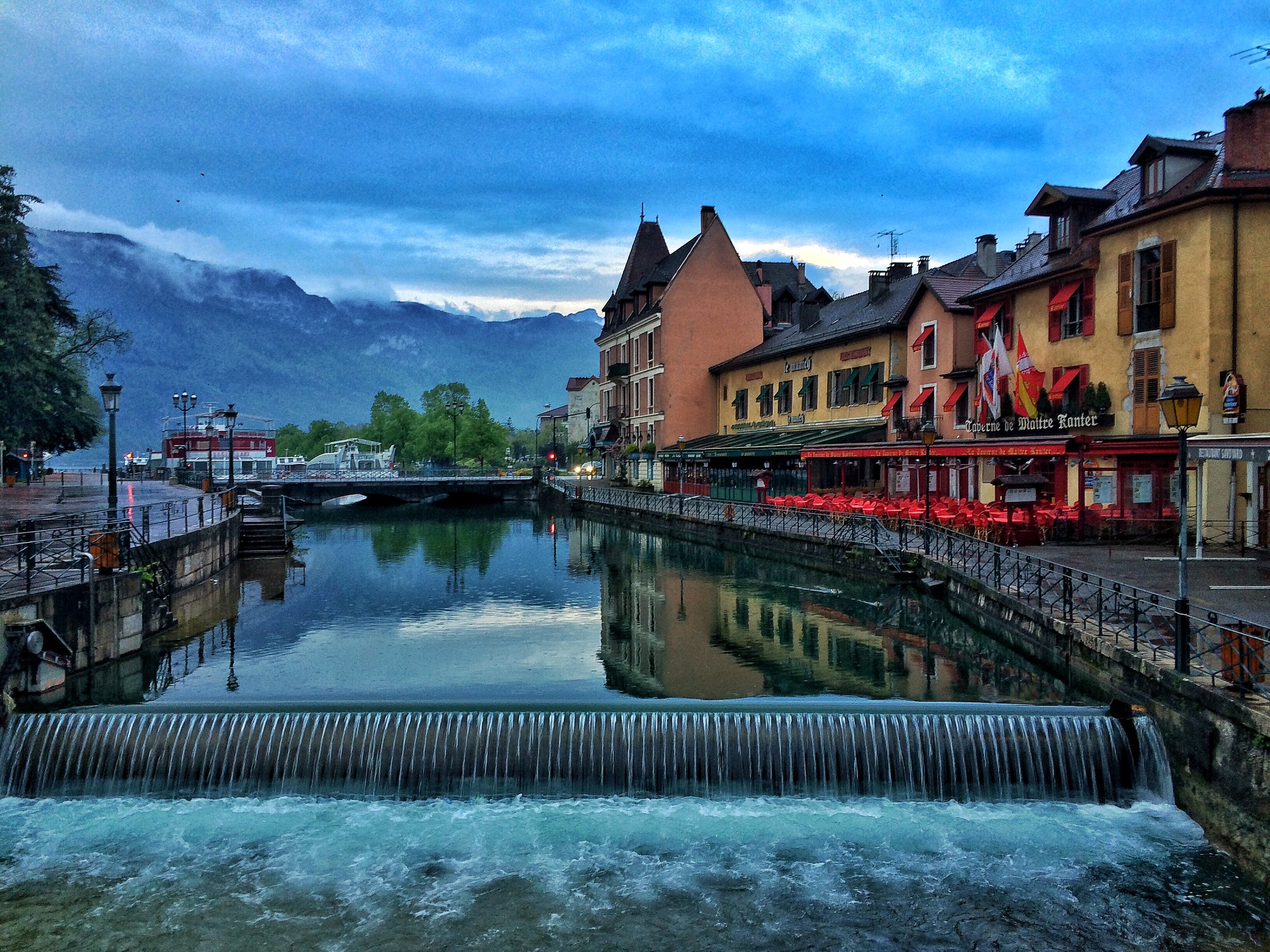 Annecy is a town with charming canals, an alpine lake, and historic structures in France.