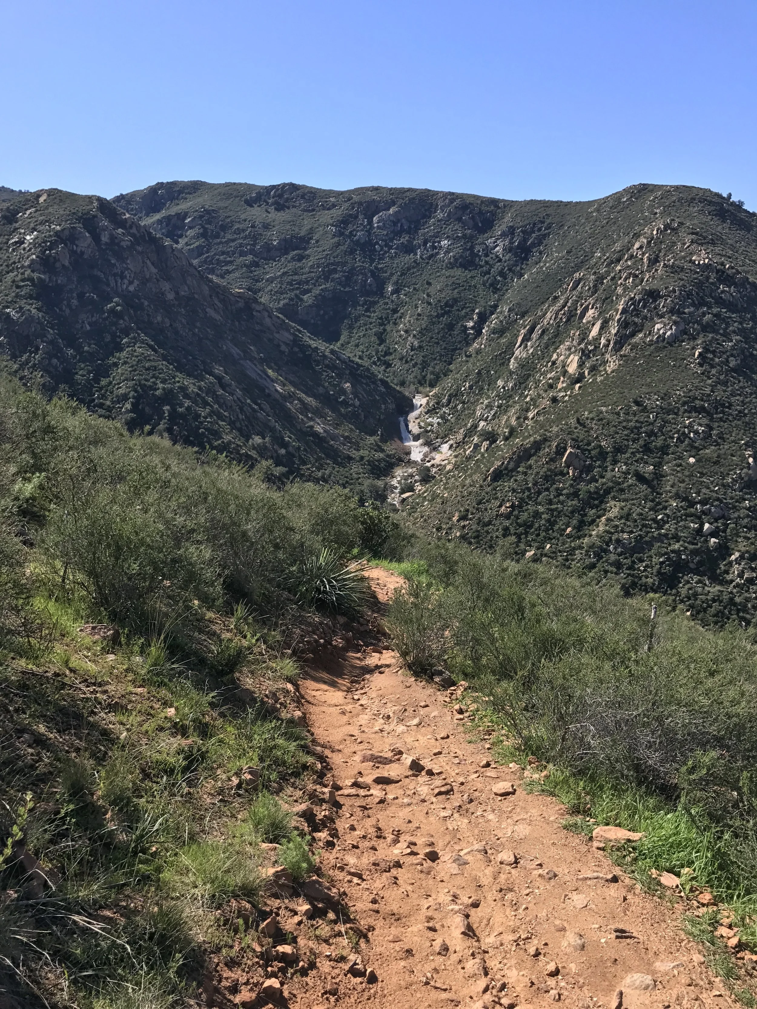 Descending toward Three Sisters Falls