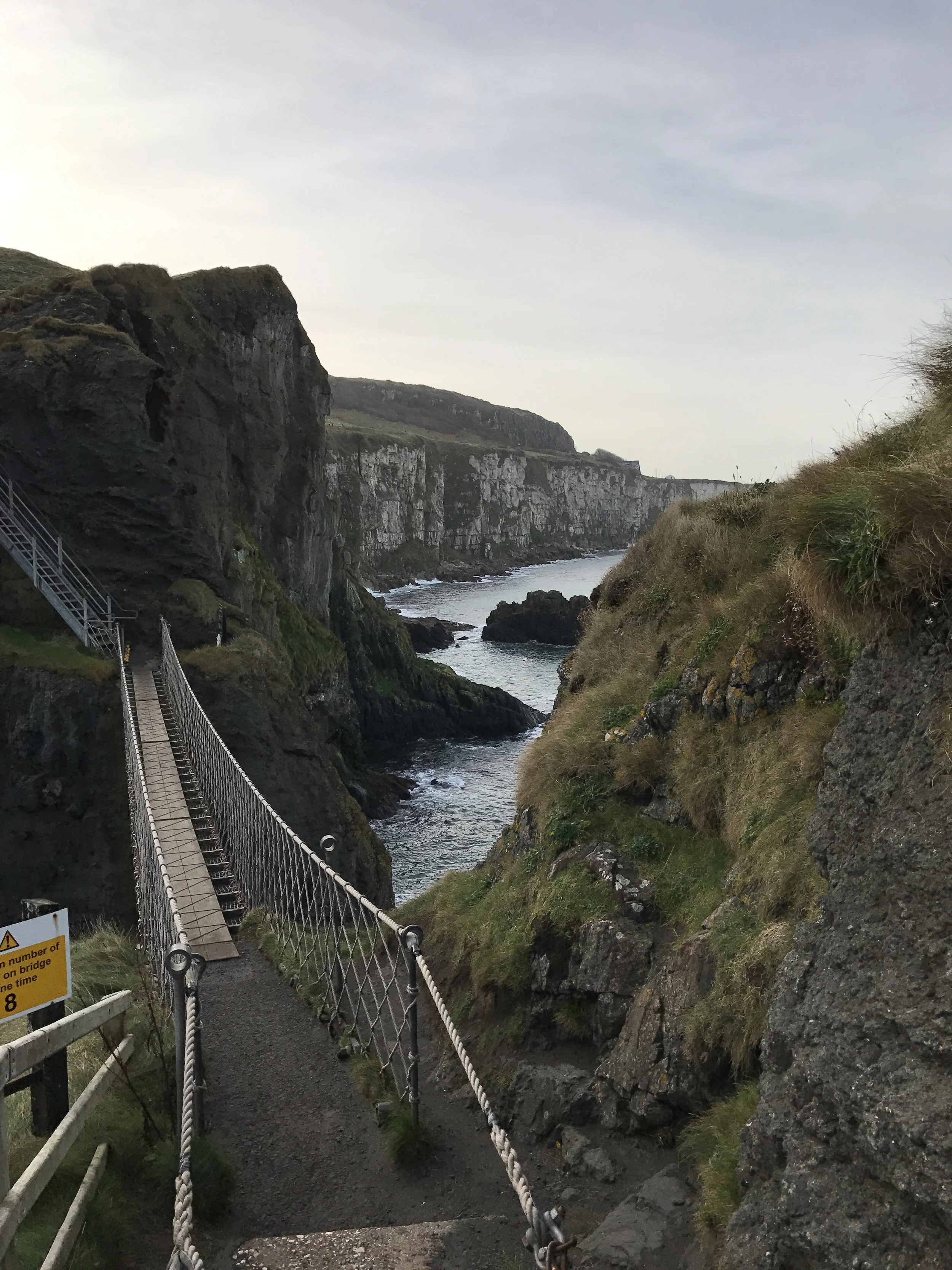 Crossing Carrick-a-Rede Rope Bridge with kids Destination travel blog