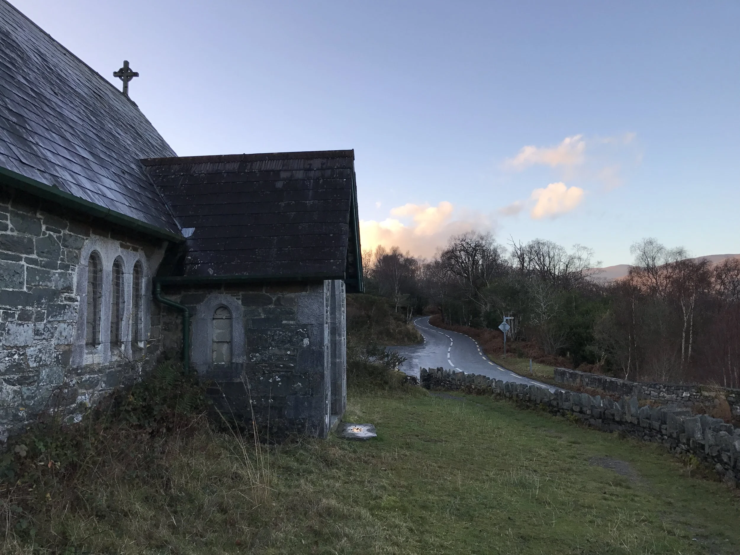 Derrycunihy Church is a short walk from the ruins of the Mulgrave Barracks