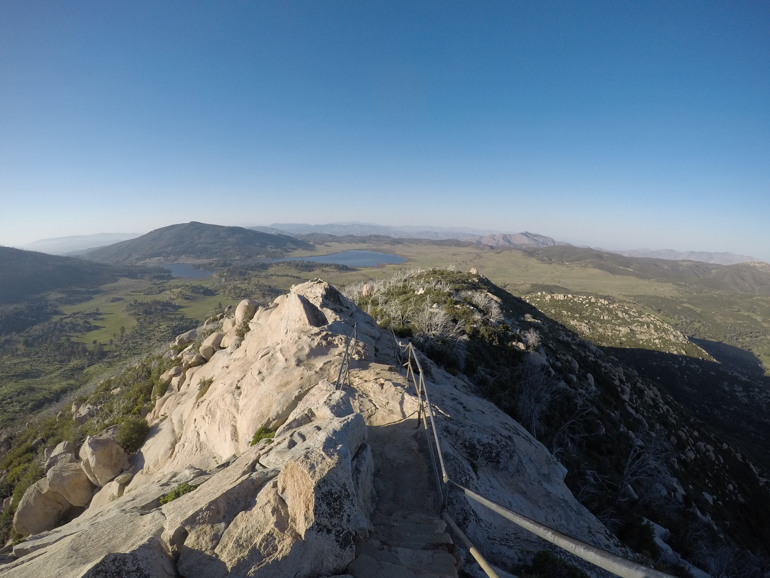 The descent off Stonewall Peak has great views and is a fun experience.