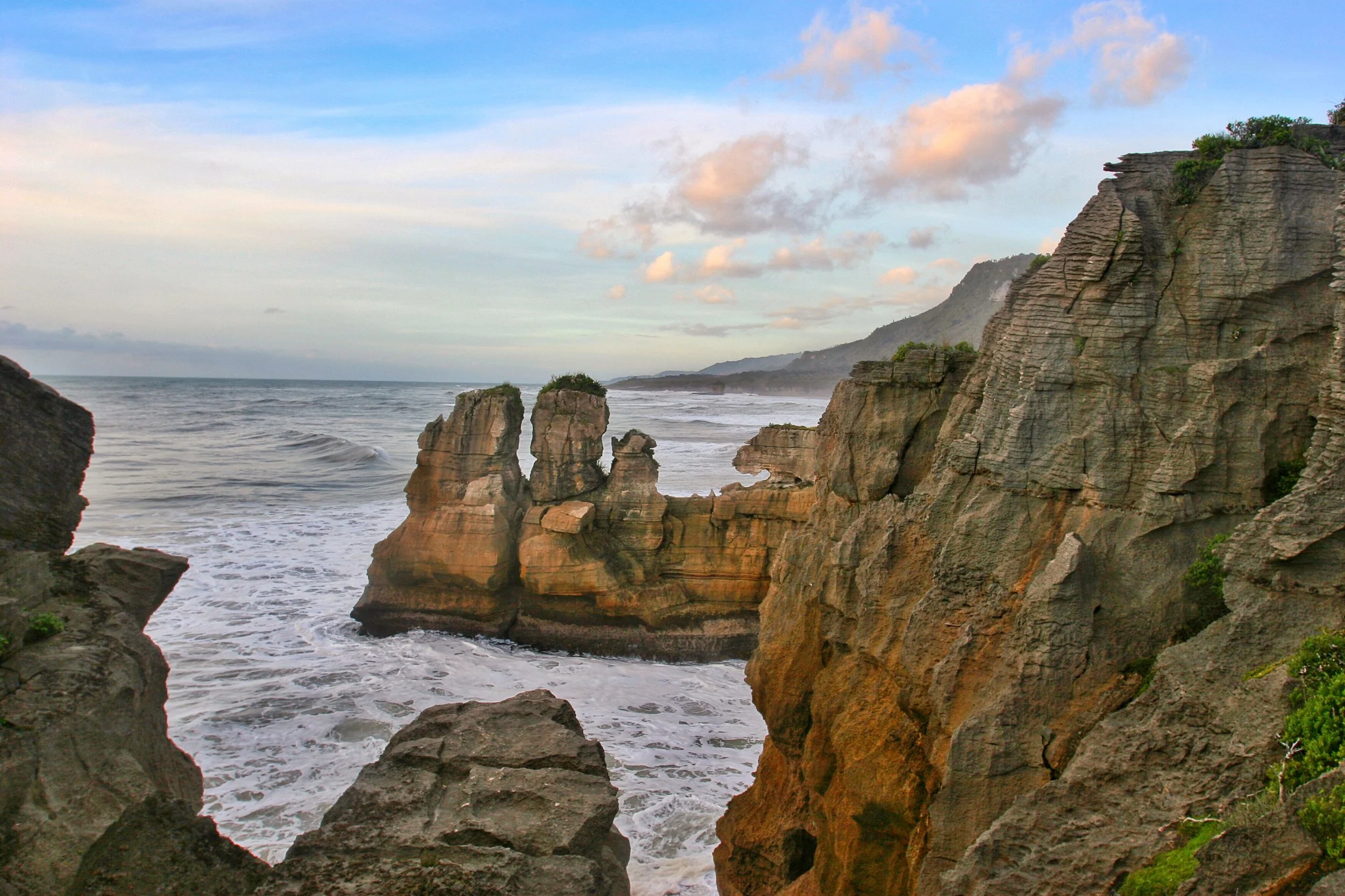 From the loop trail in the National Park, there are great views of the west coast of New Zealand's South Island