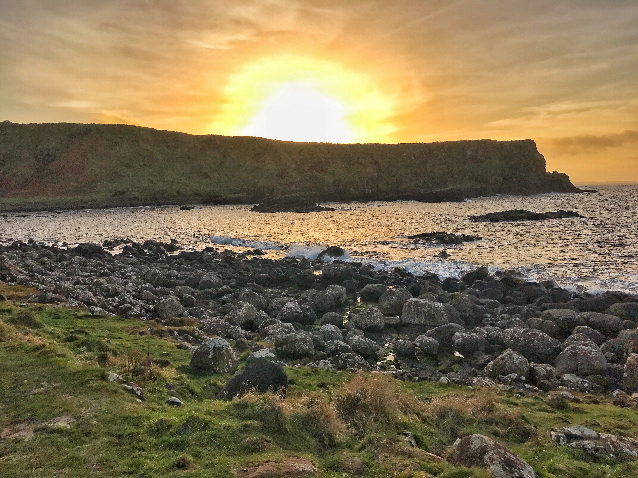 While walking to the Giant's Causeway, Portnaboe Bay has some excellent views of the Northern Atlantic Coast of Ireland.