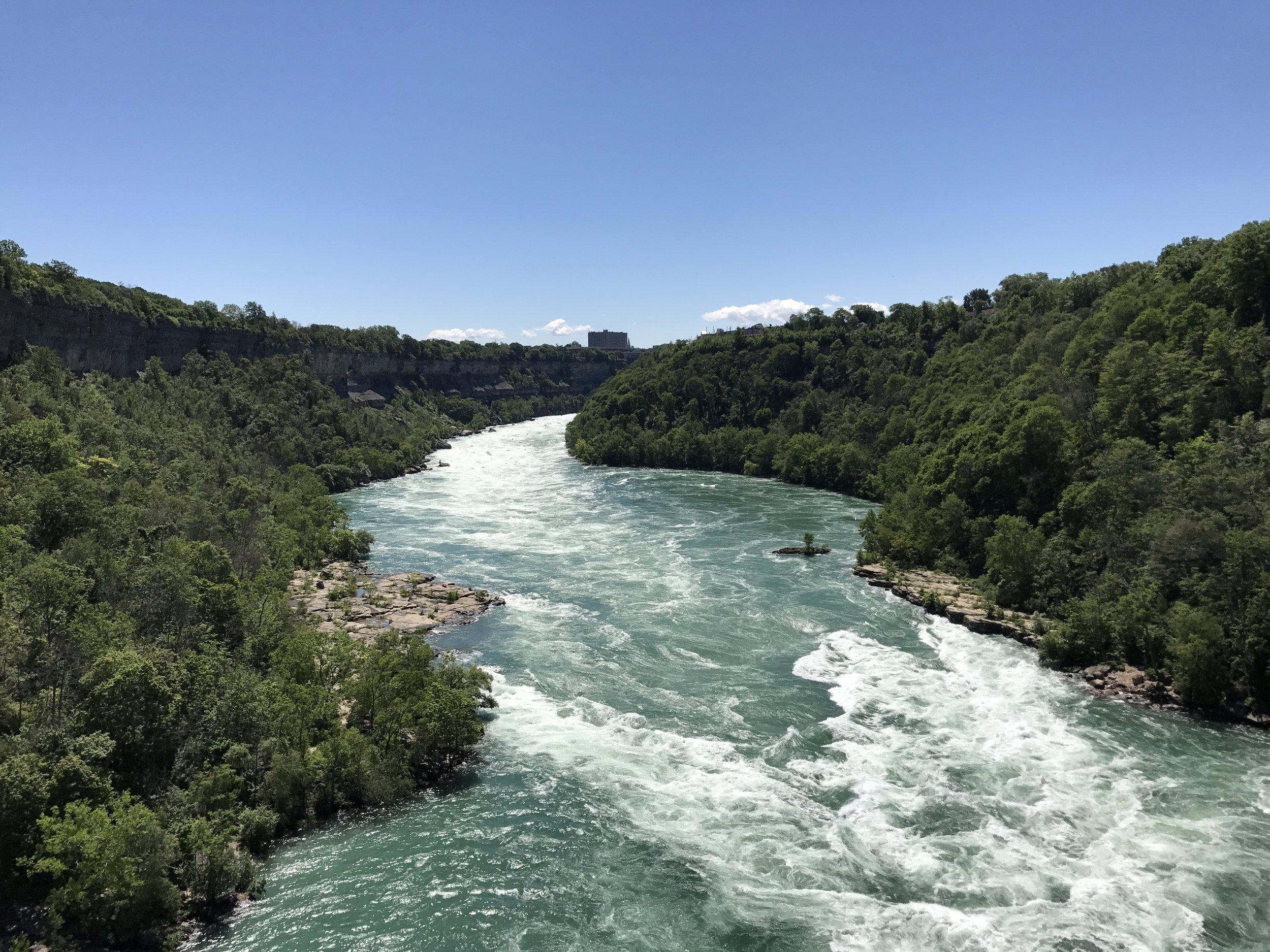 From the Aerocar, visitors have a great view of the Niagara River and Niagara Gorge.