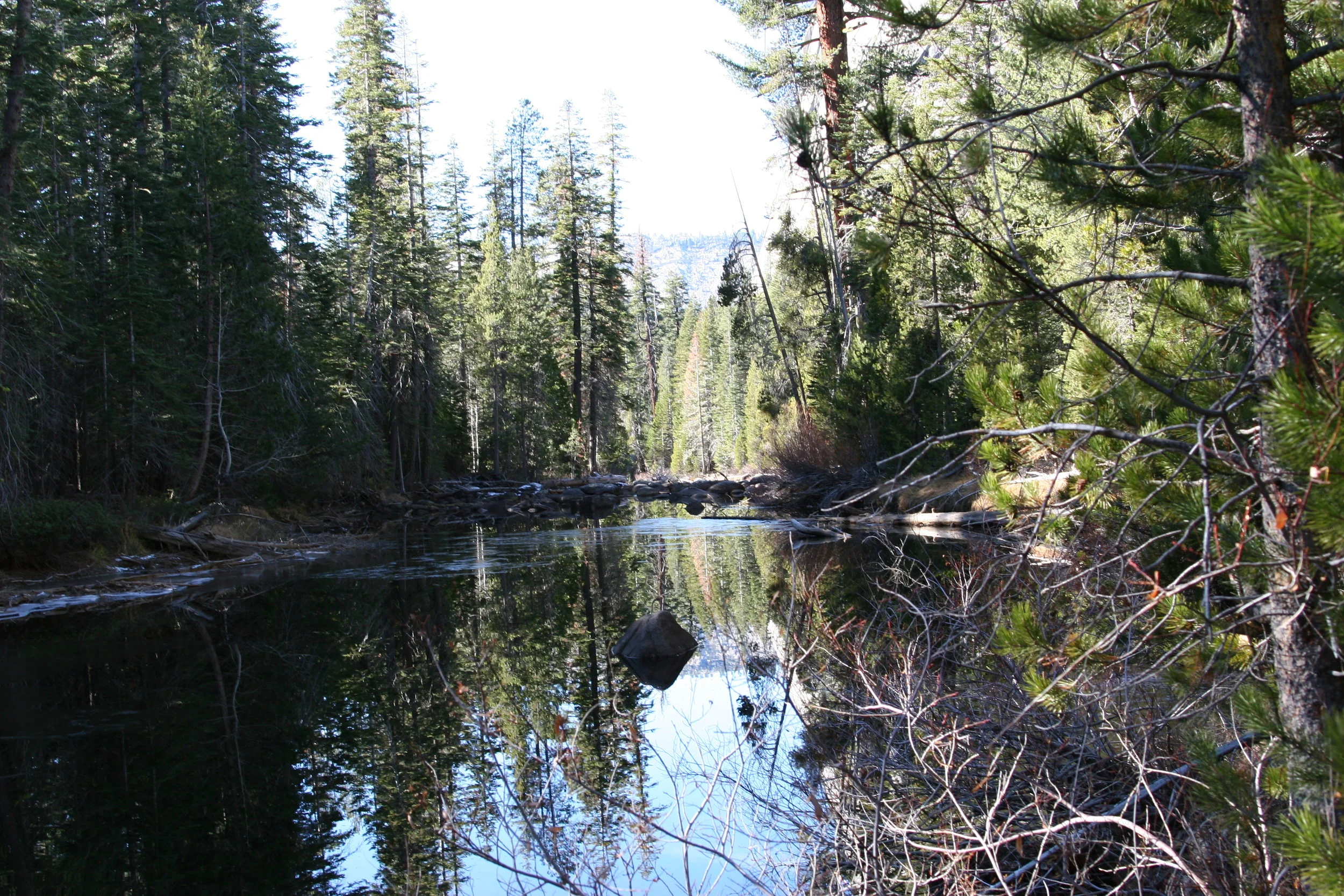 After Nevada Falls, the trail passes through Little Yosemite Valley