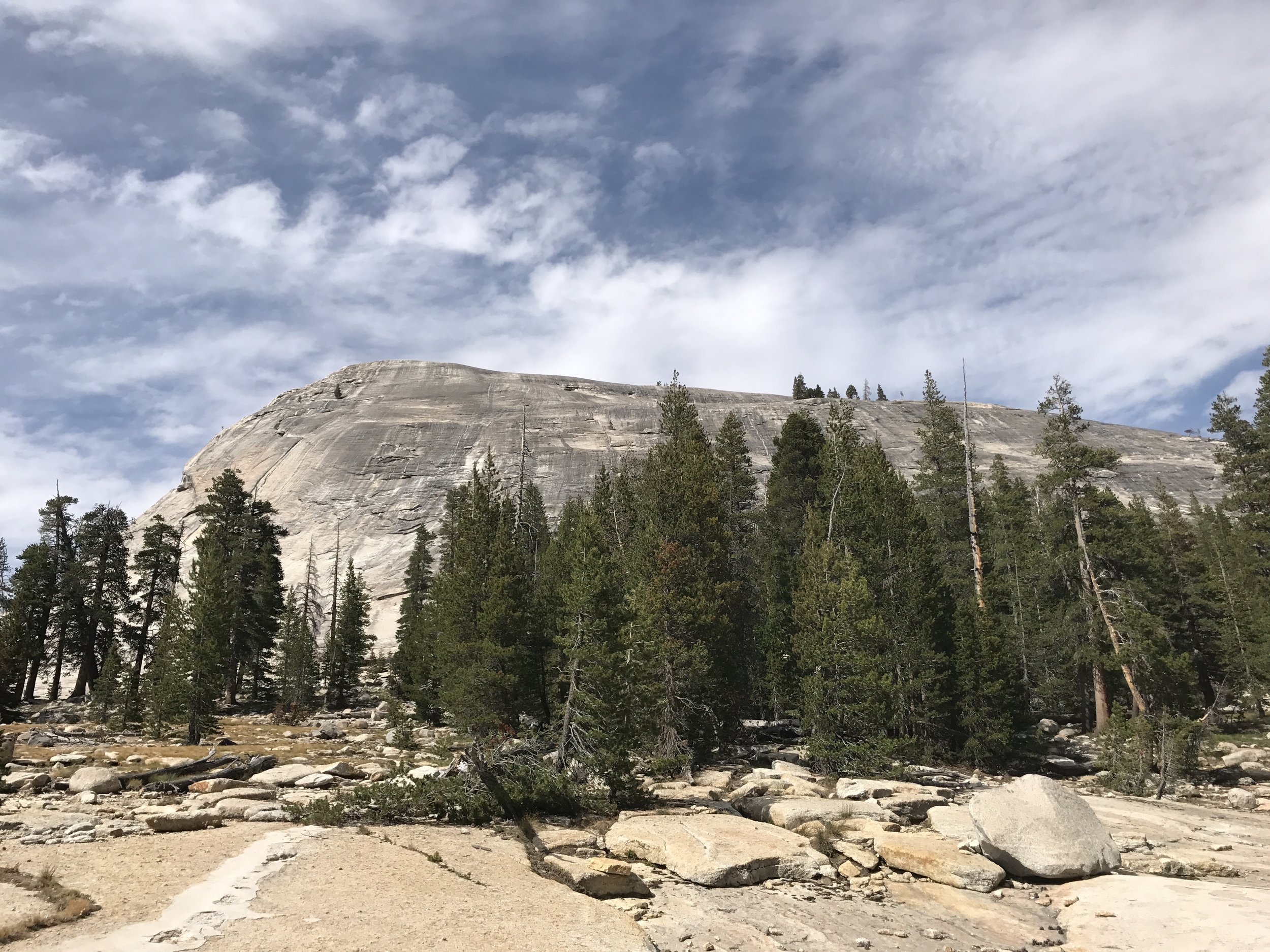 At 9,455 feet tall, Lembert Dome is also a fairly respectable sized peak for novice climbers on the eastern side of Yosemite.
