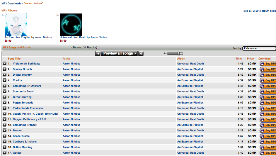 Aaron Nimbus on Amazon