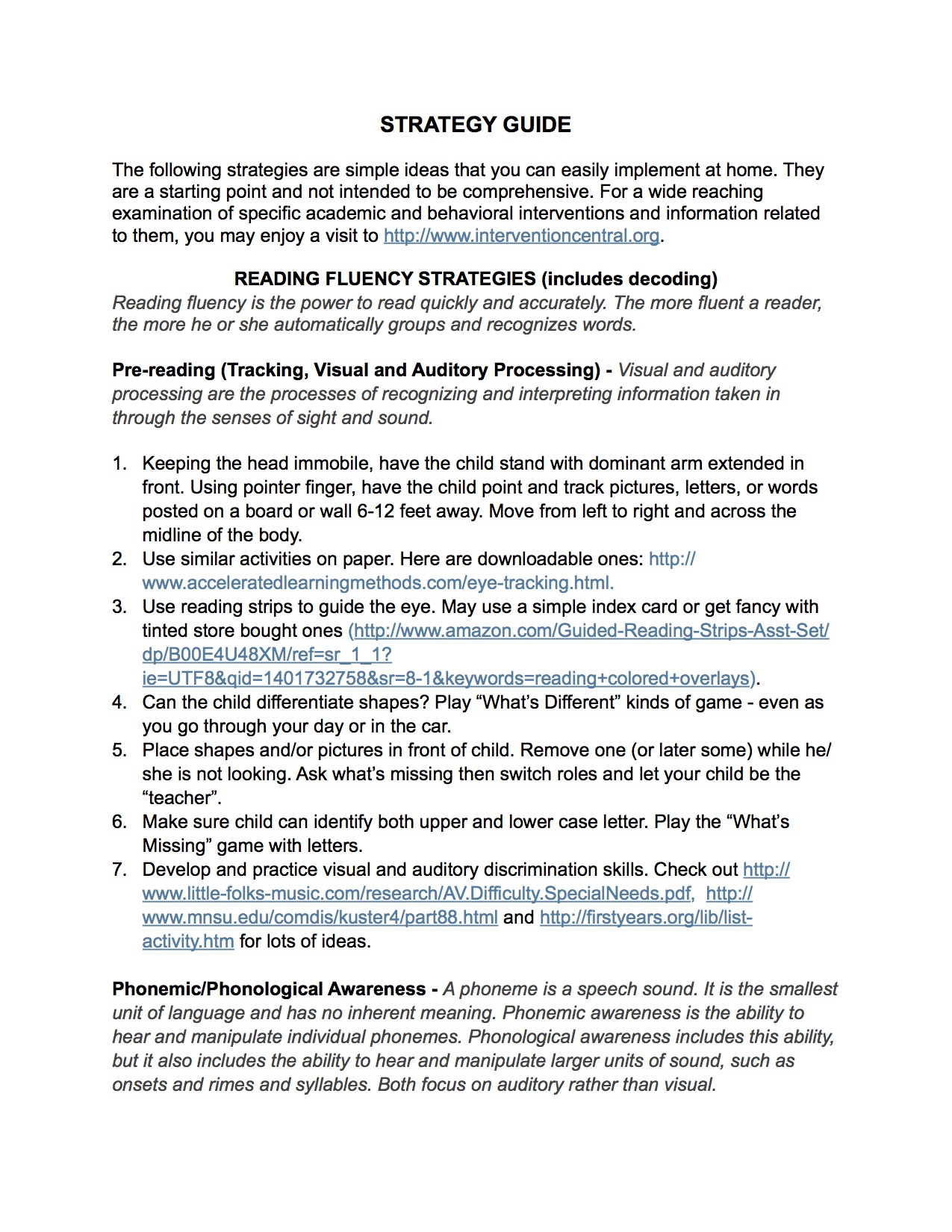 Sample page of Strategy Guide