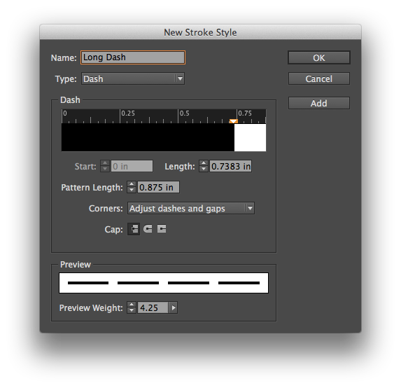 InDesign provides lots of options for designing custom strokes.
