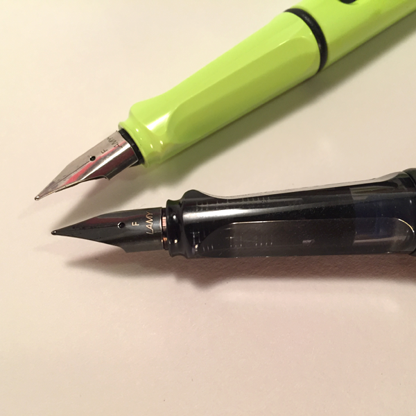 Fine Nibs on a Lamy Safari and a Lamy AL-Star.