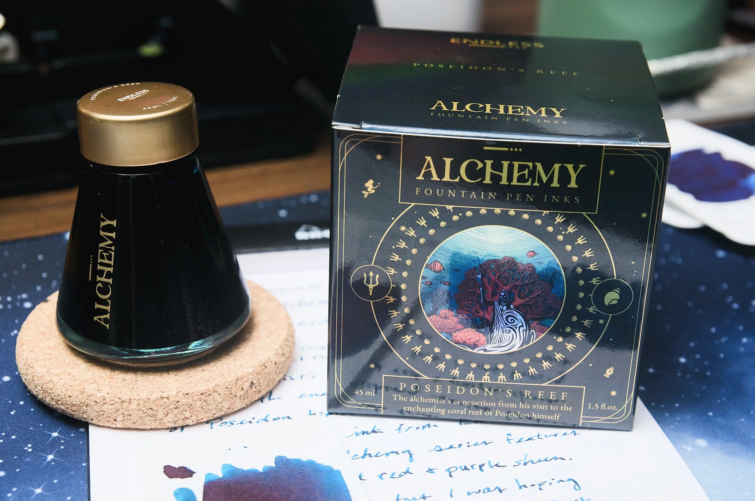 Endless Stationery Alchemy Inks Series — Poseidon's Reef Review — The ...