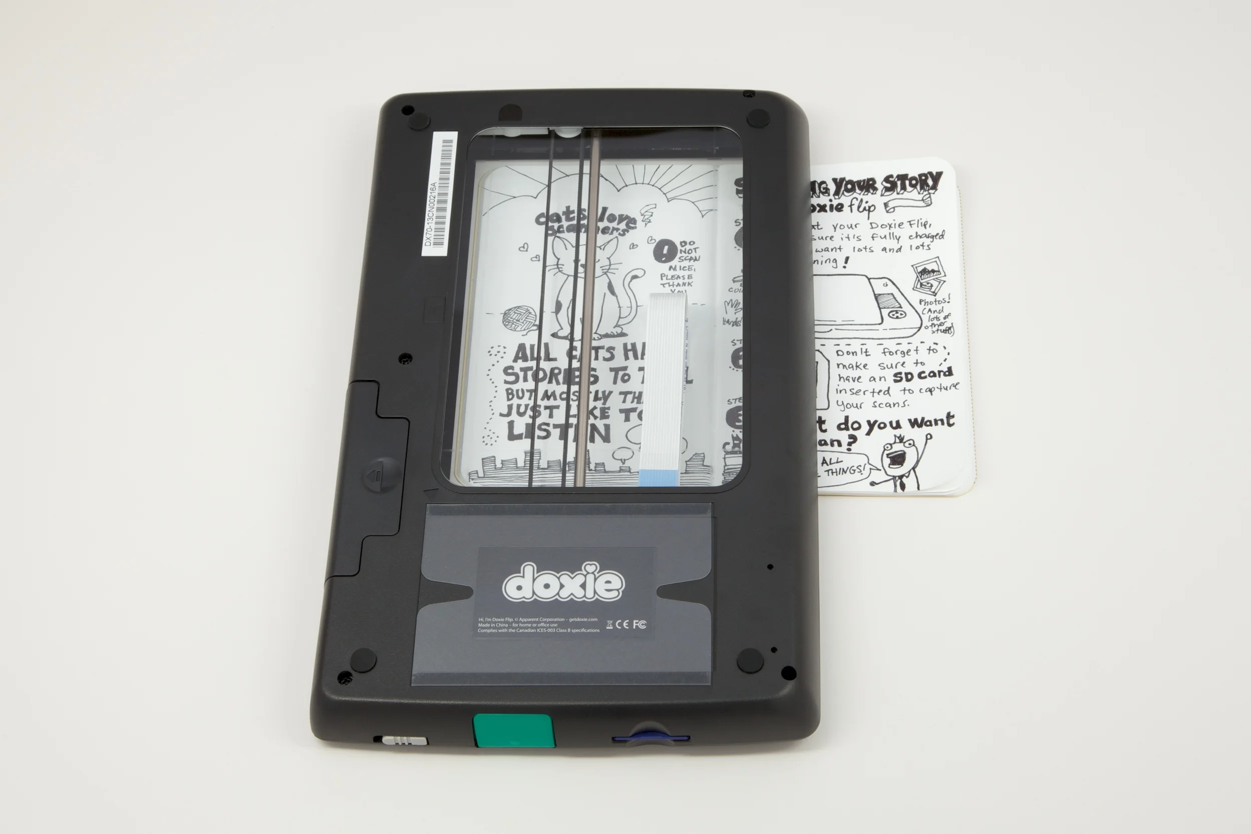 Doxie's transparent scanning window (Image via Doxie)
