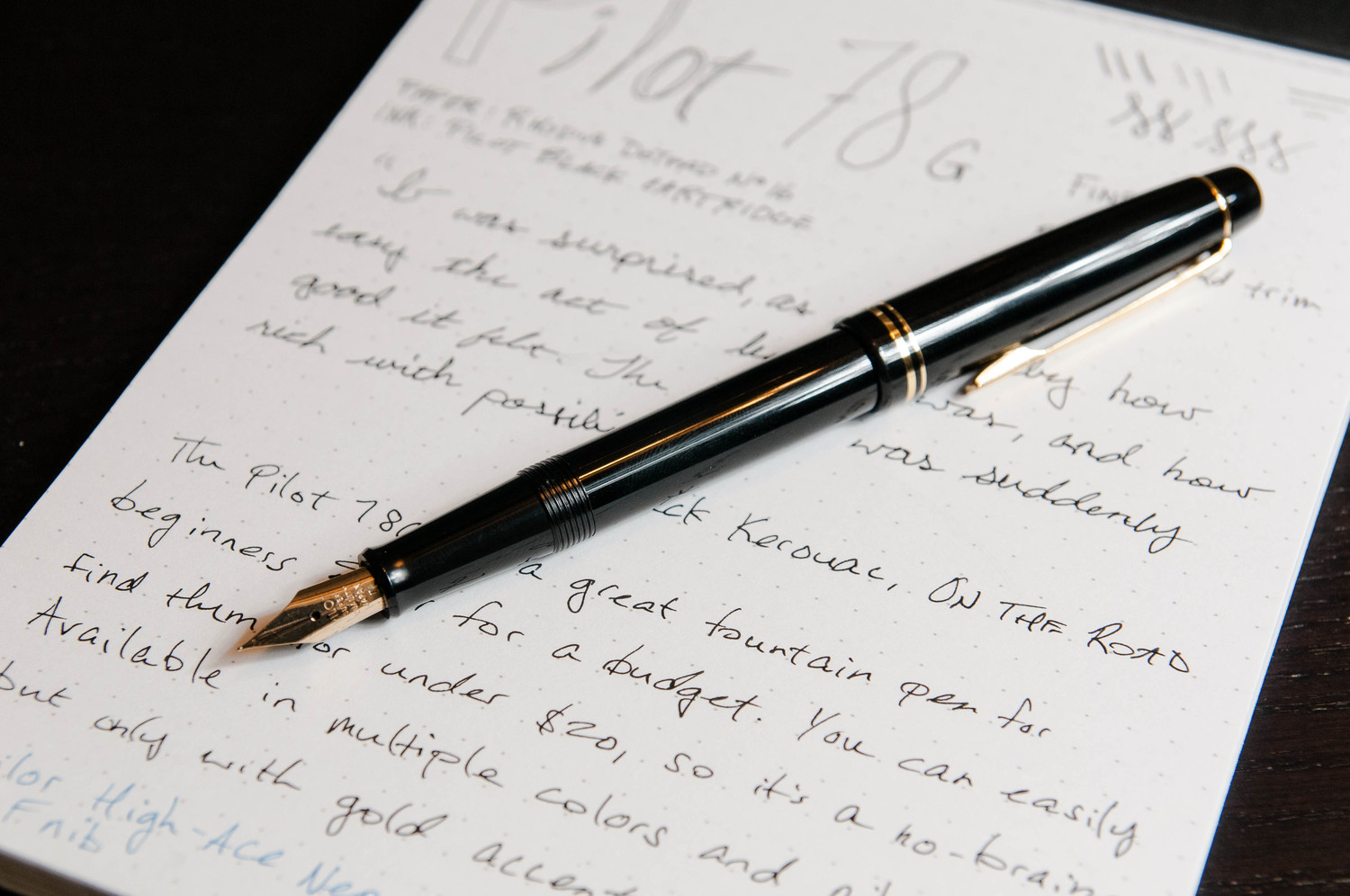 Pilot 78G Fountain Pen Review — The Pen Addict