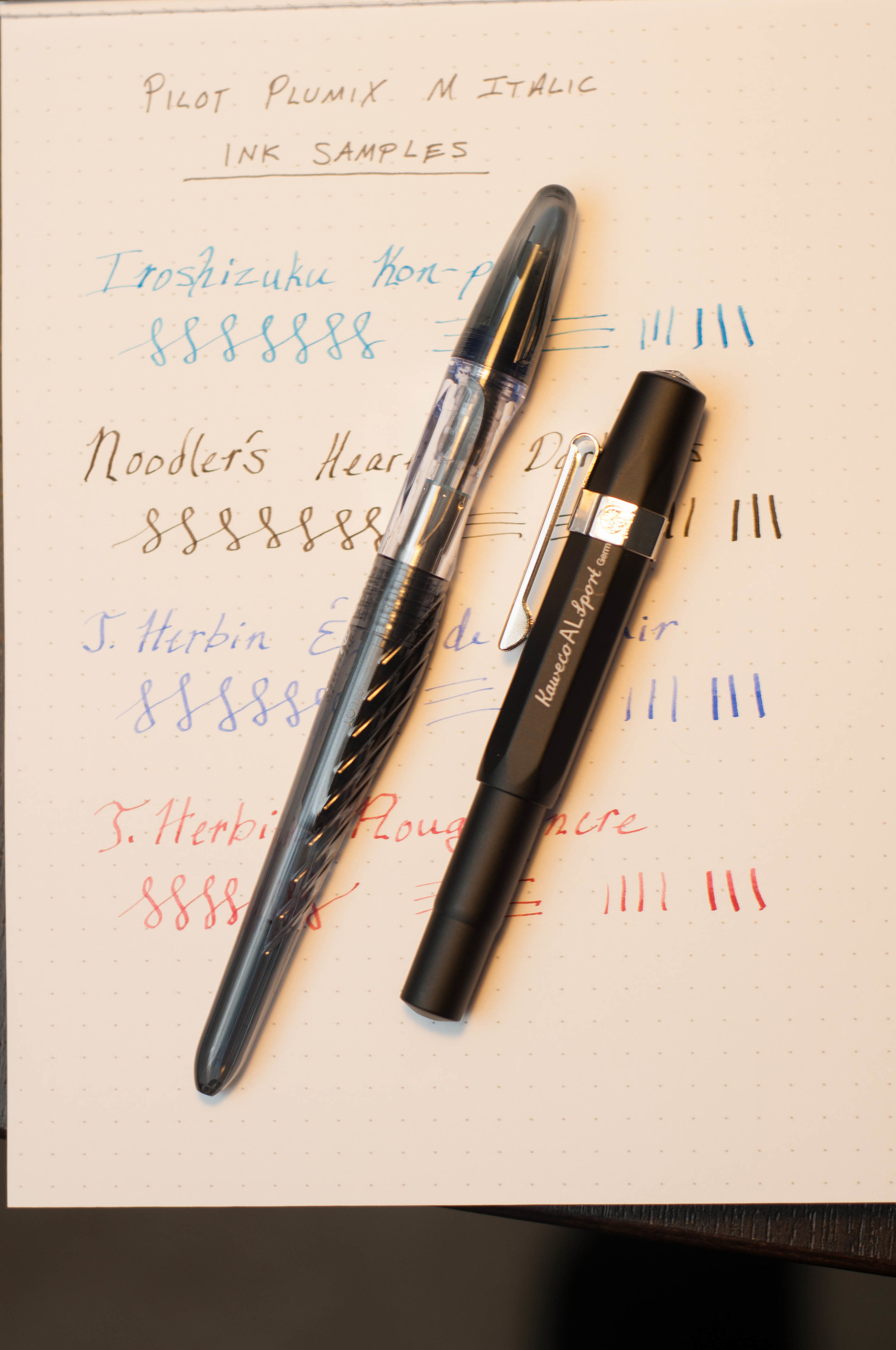 8 Color Broad nib Pilot Pluminix Italic Calligraphy Fountain Pen