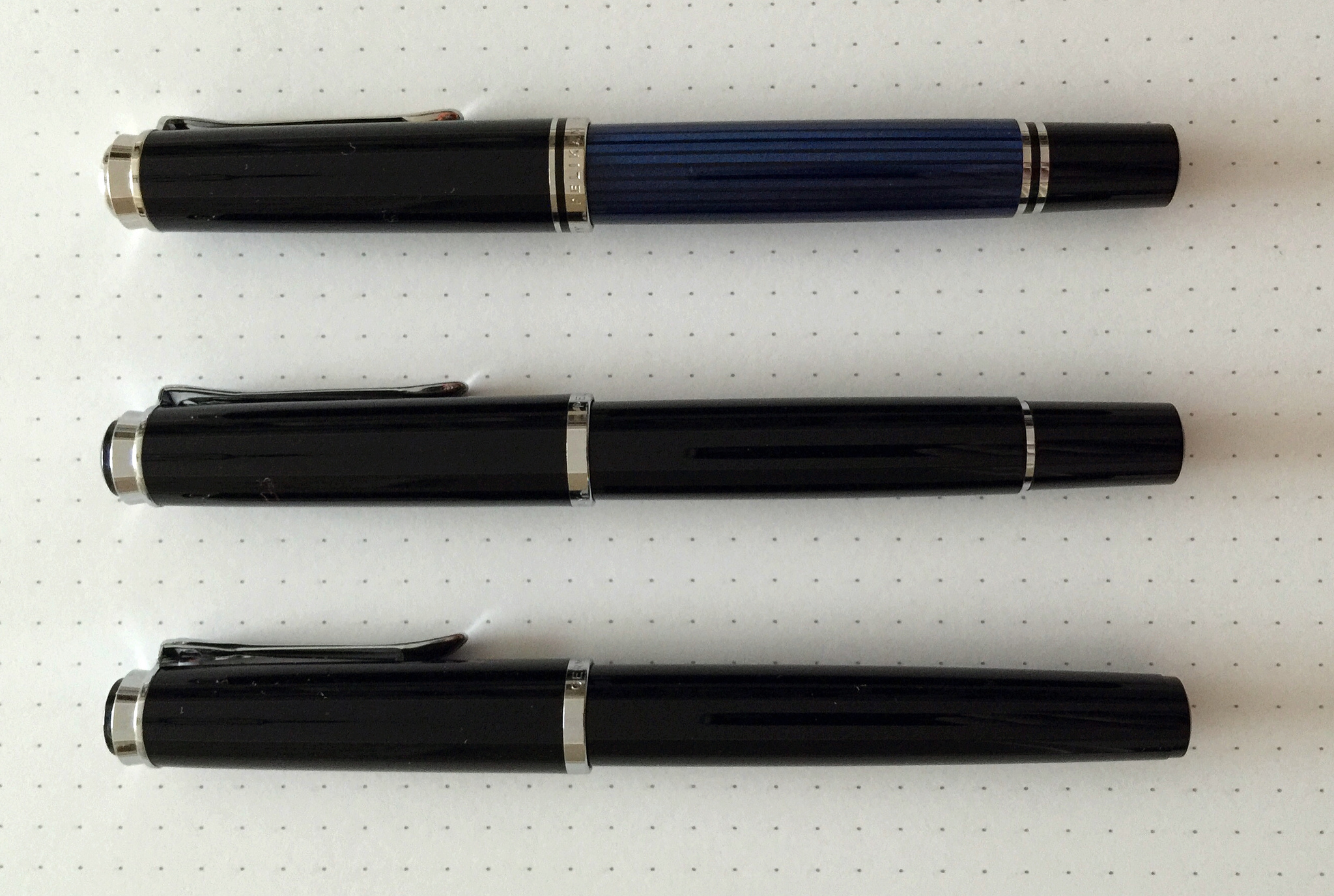 From top to bottom: Pelikan M405, M205, P205