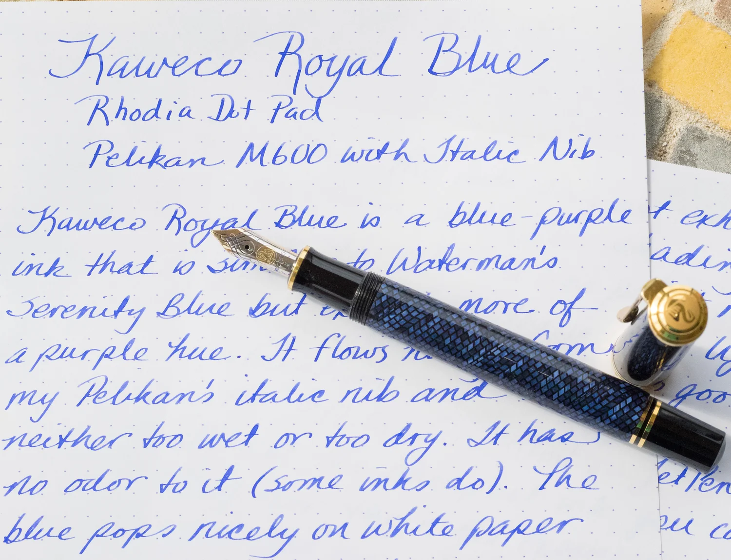 Kaweco Royal Blue Fountain Pen Ink A Review — The Pen Addict