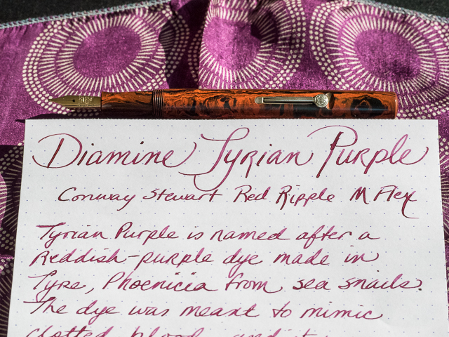Diamine Tyrian Purple Ink Review — The Pen Addict