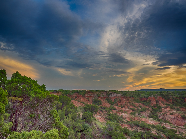 Twilight at Caprock Canyons, Texas