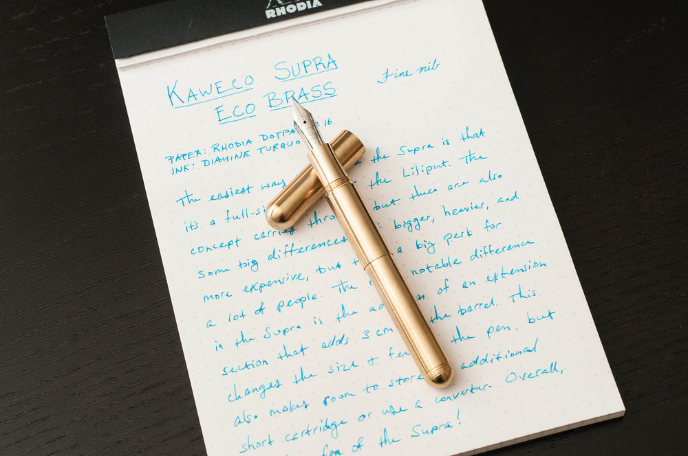 boog Maxim lied Kaweco Supra Eco Brass Fountain Pen Review — The Pen Addict