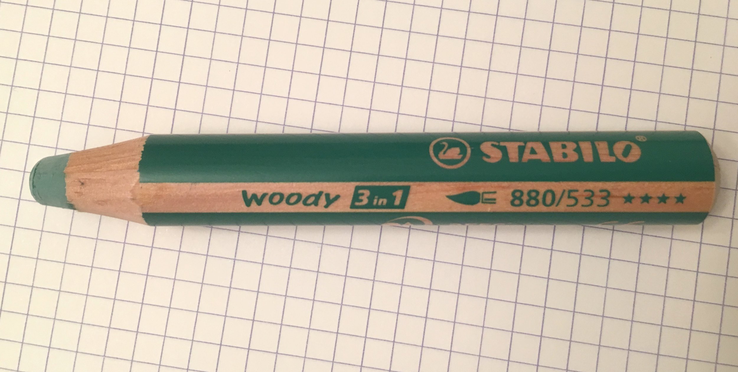 STABILO Woody 3-in-1 Set of 6 w/Sharpener