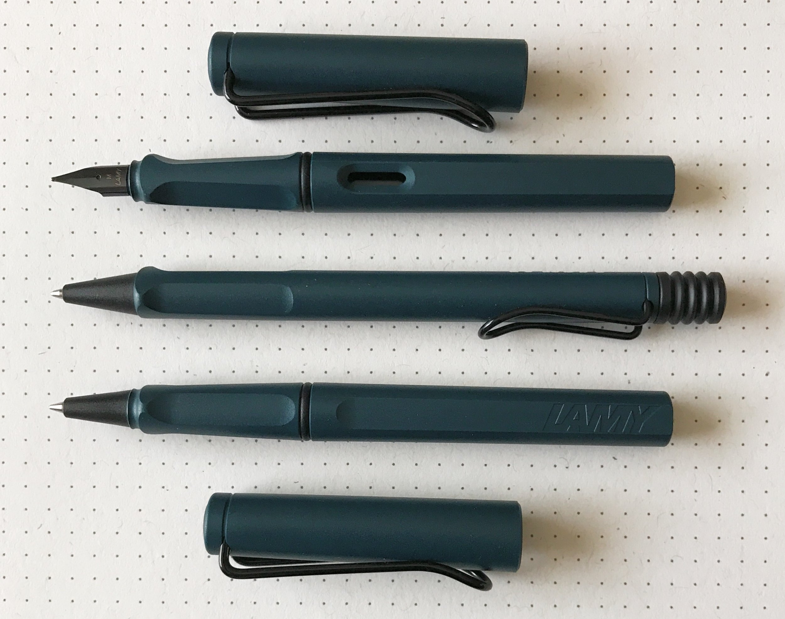 Lamy Safari Petrol Fountain Pen Rollerball And Ballpoint Pen Giveaway The Pen Addict