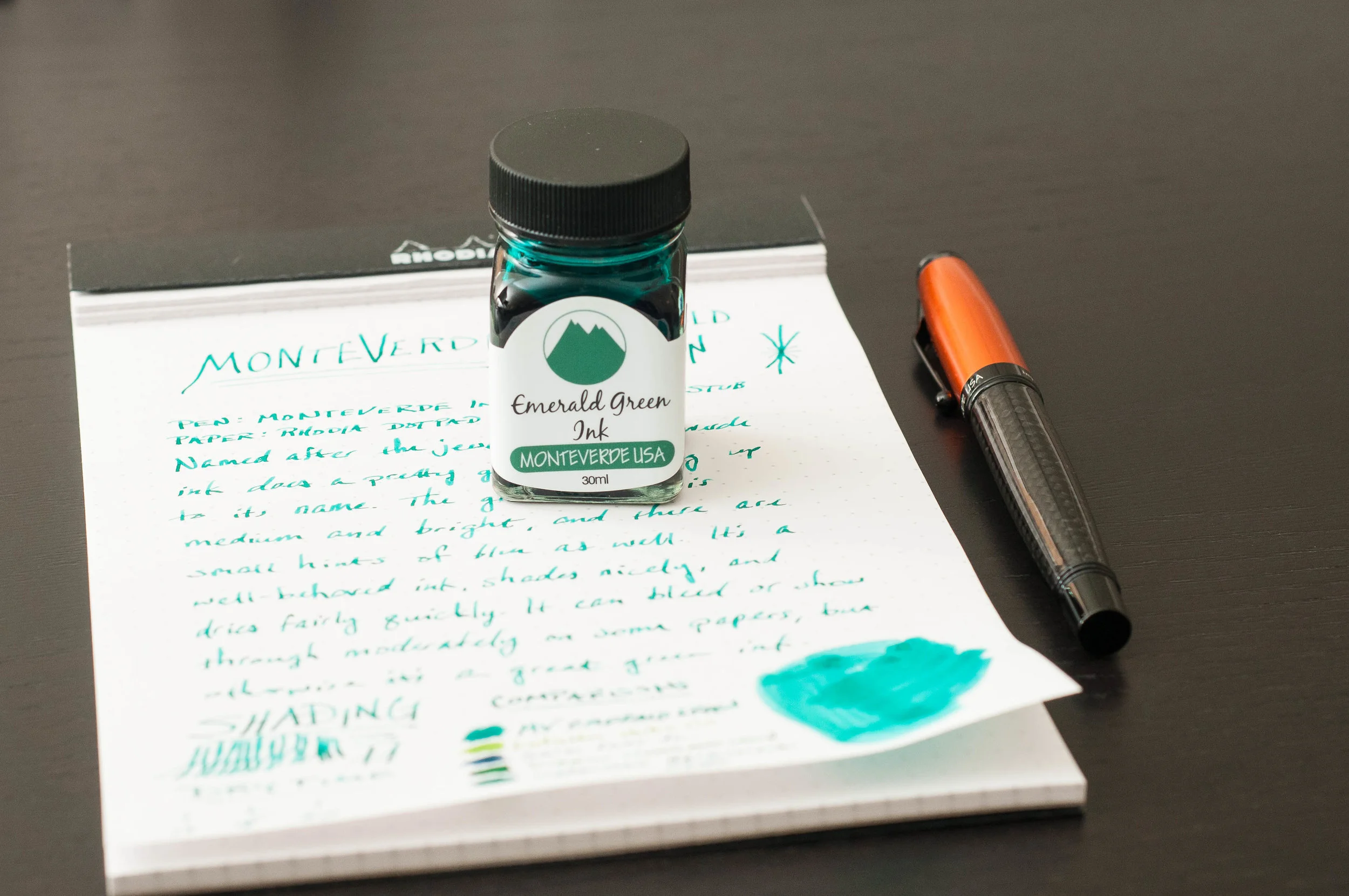 Monteverde Emerald Green Ink Review — The Pen Addict