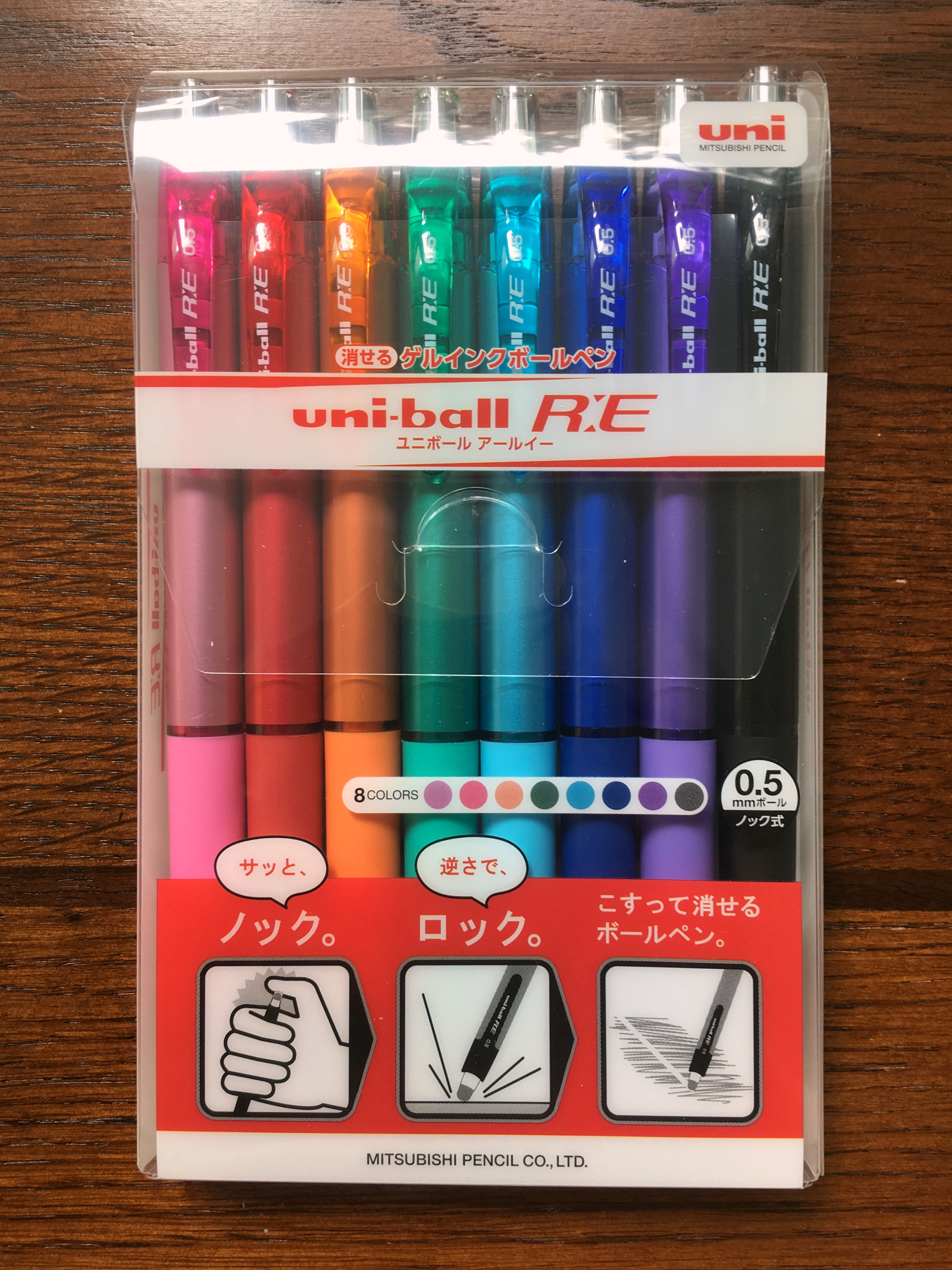 Uni Ball RE Erasable Rollerball Pen Gel Ink---Disney special edition 6 pens 