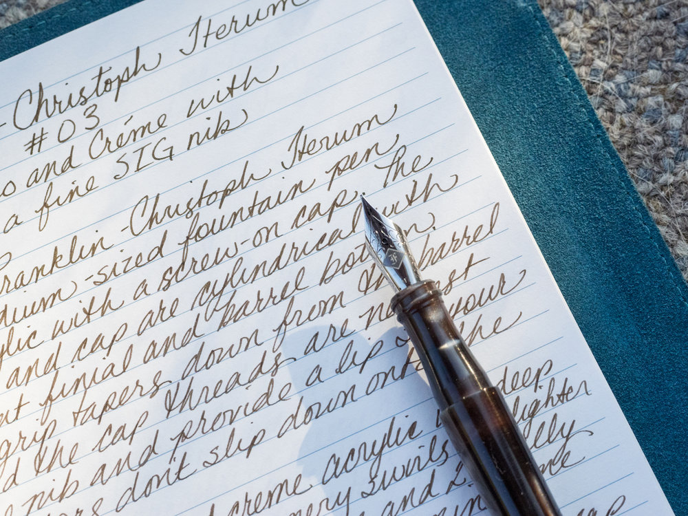 Franklin-Christoph 03 Iterum in Coco and Créme with an EF SIG Nib: A ...