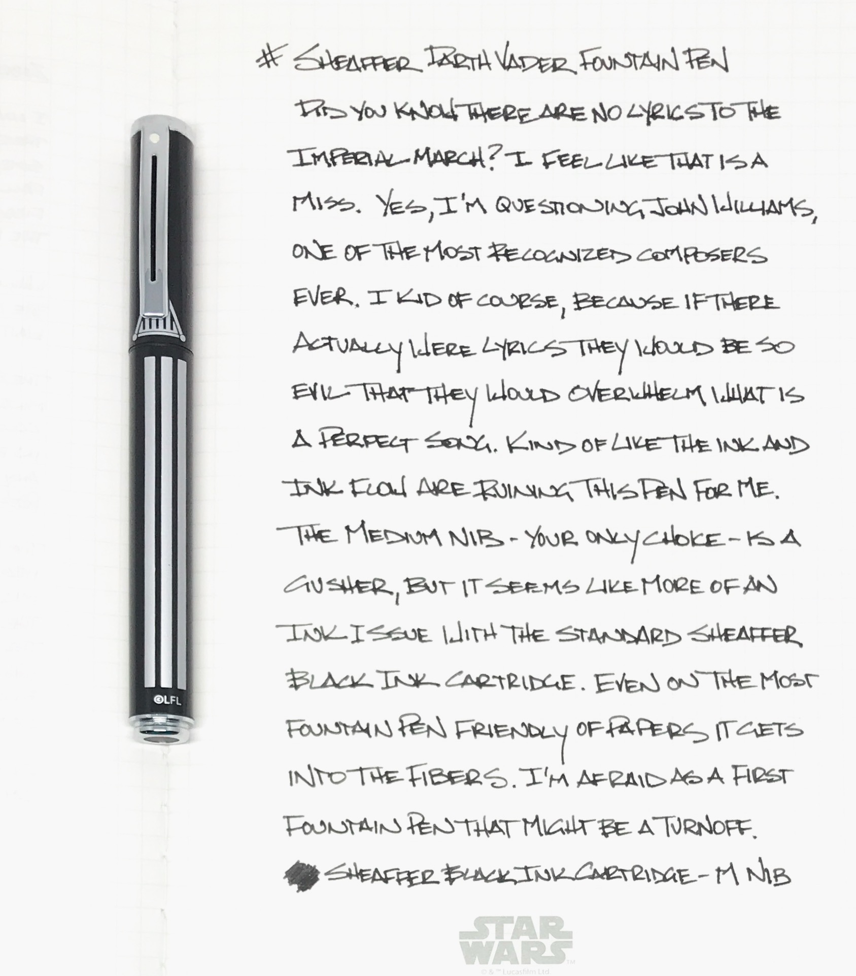 Sheaffer Pop Star Wars Darth Vader Fountain Pen Review — The Pen