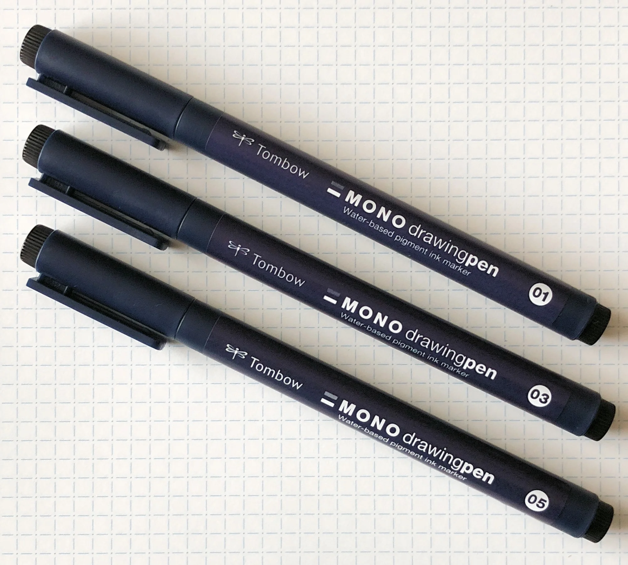 Tombow Mono Drawing Pen set 3 // black fineliner - whats, the