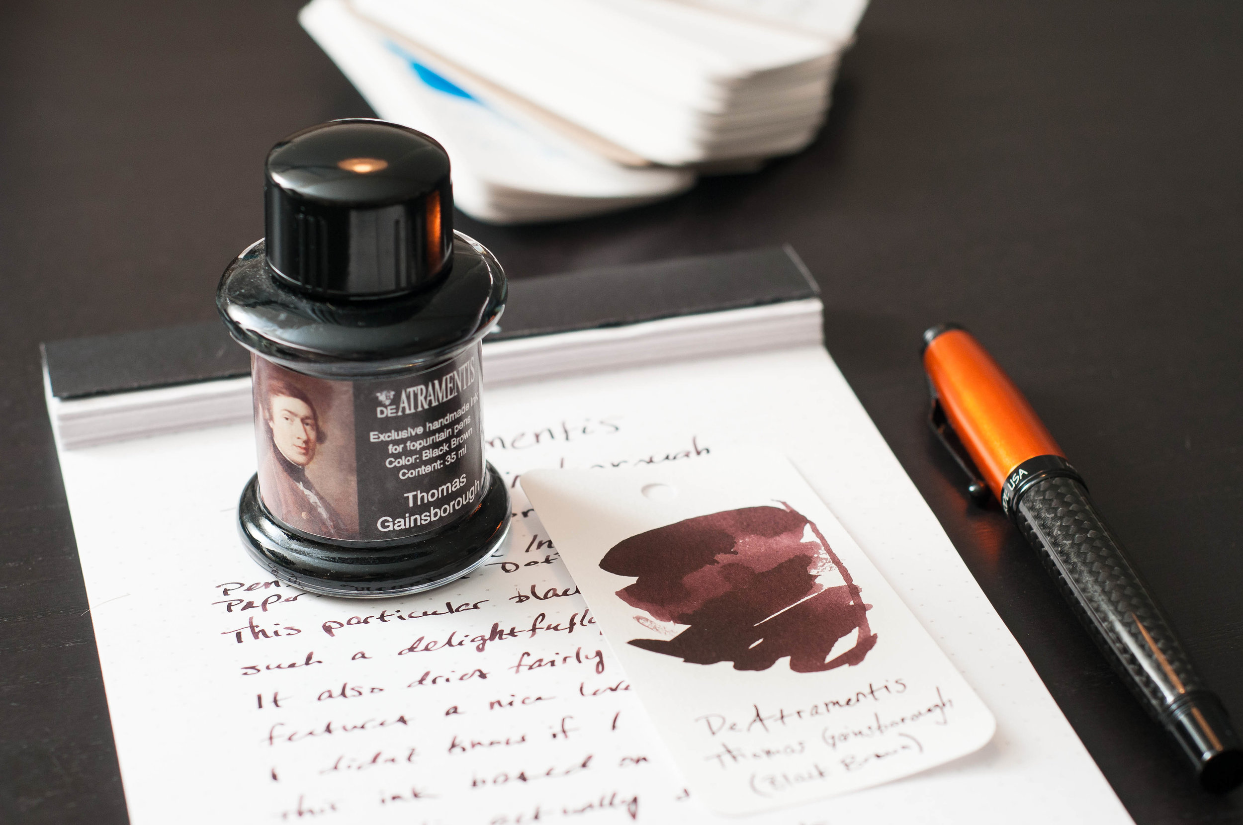 DeAtramentis Thomas Gainsborough Black-brown Ink Review — The Pen Addict