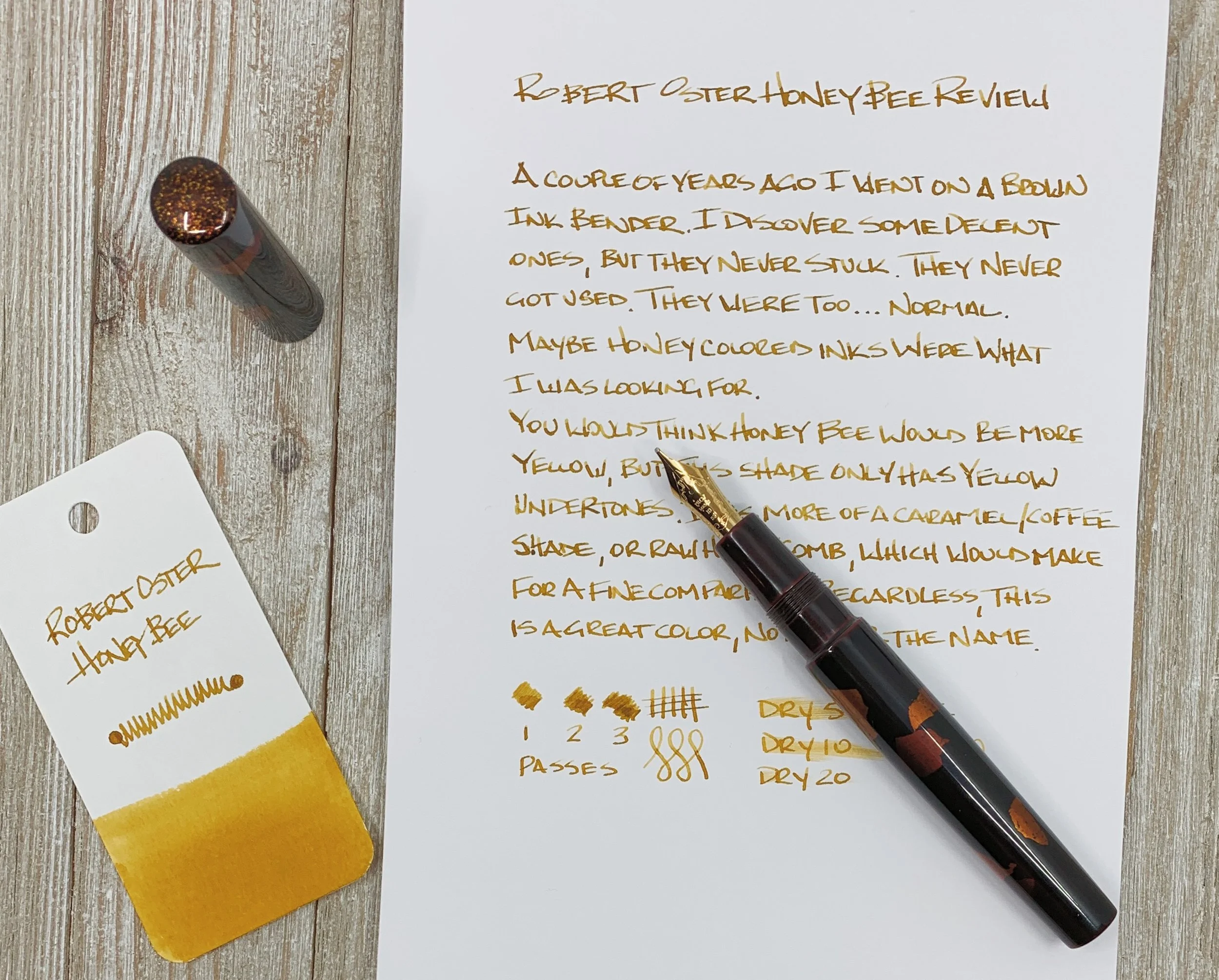 Robert Oster Honey Bee Ink Review — The Pen Addict