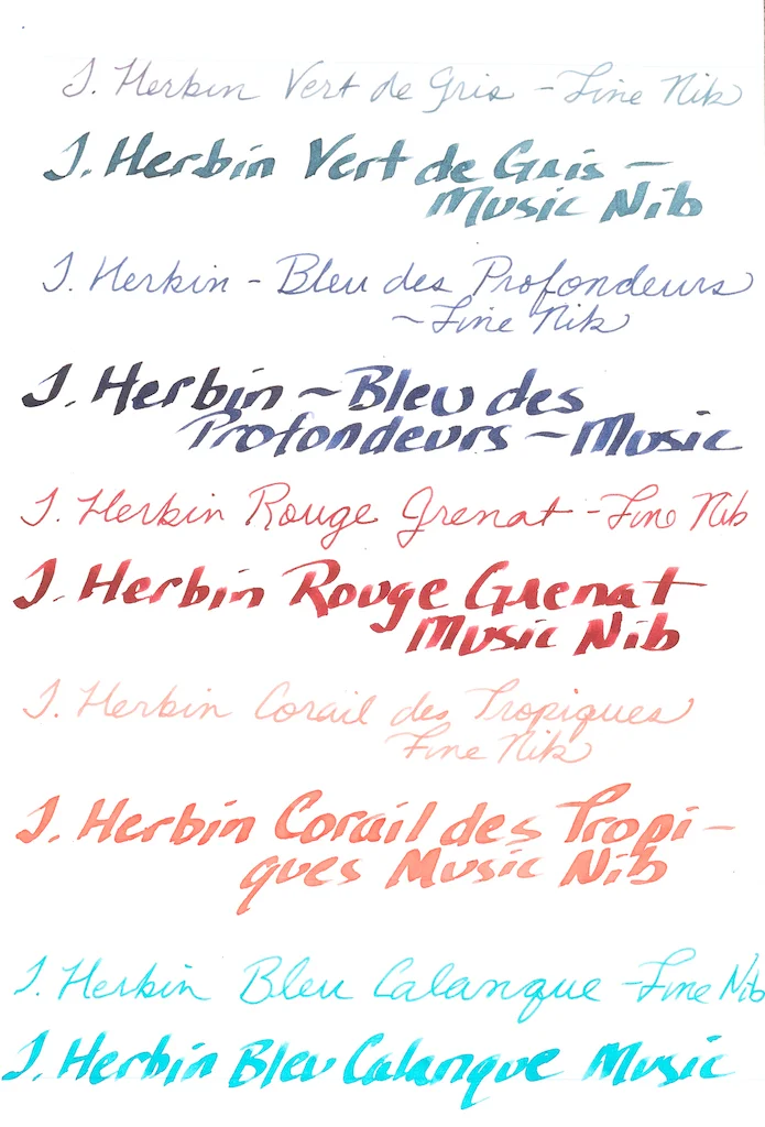 Herbin Inks Examples Five J. Herbin Inks: An Overview — The Pen Addict