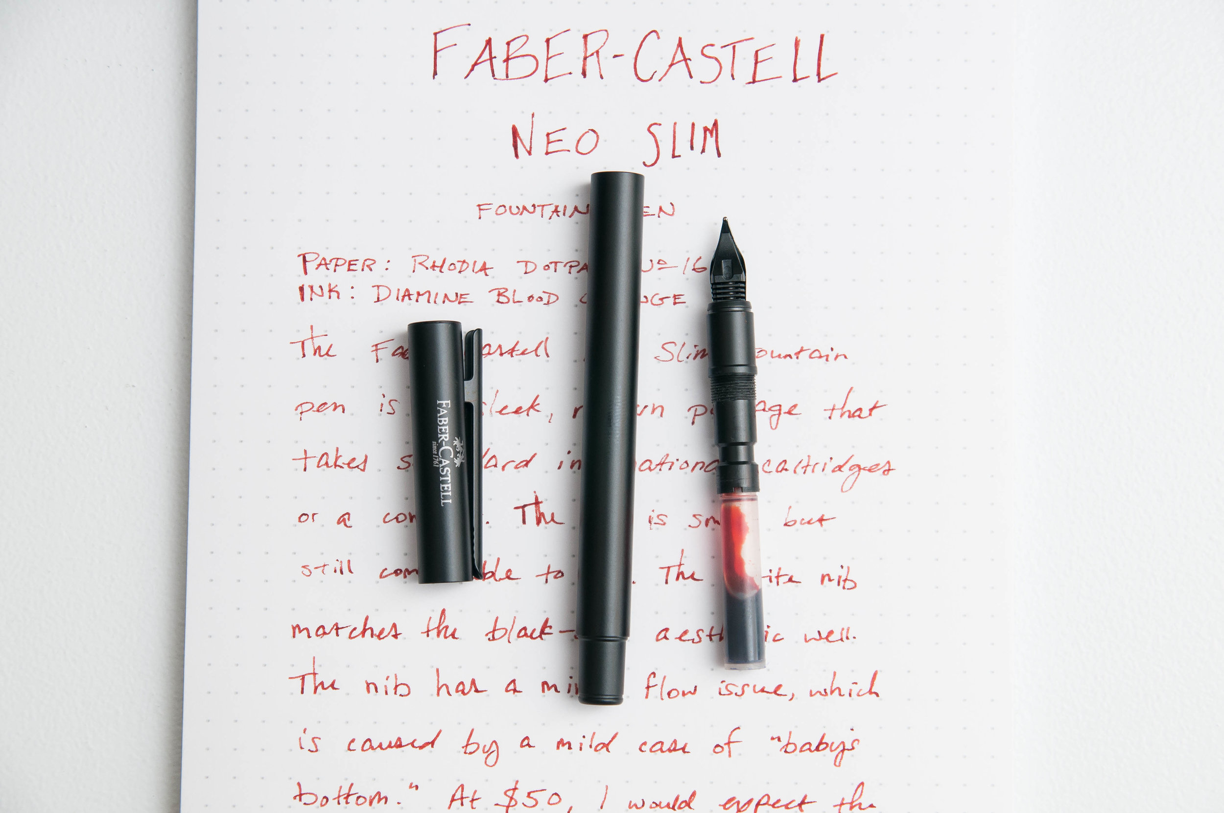 Rose Gold Faber-Castell 343100 Neo Slim M Fountain Pen 