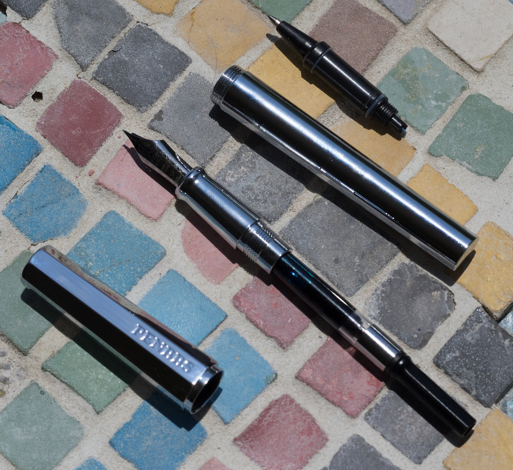 PENBBS 350 Fountain Pen Aluminum Alloy Anode Octagonal Fashion Ink Pen with Case 