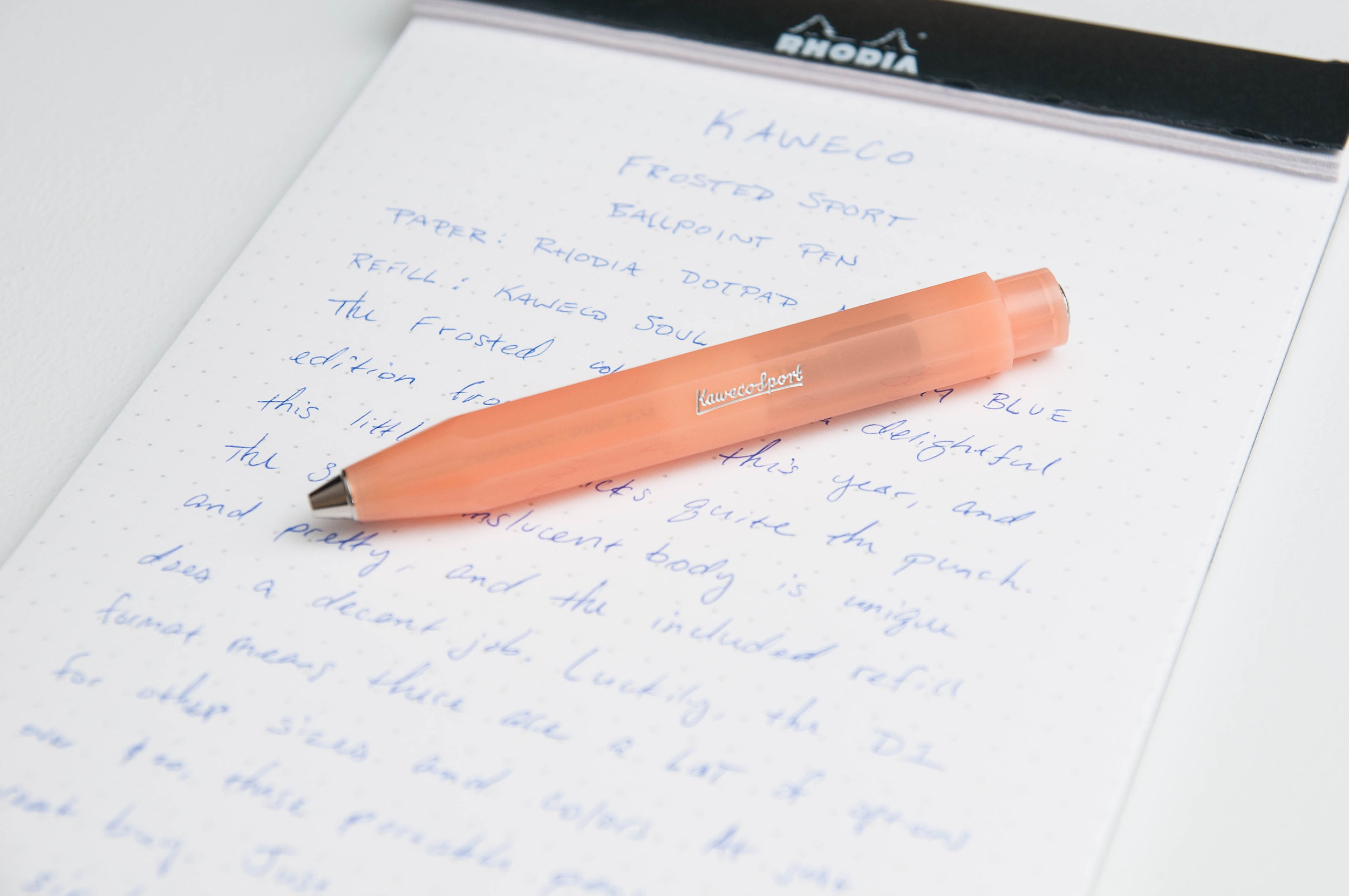 Kaweco Frosted Sport Soft Mandarine Ballpoint Pen Review — The Pen