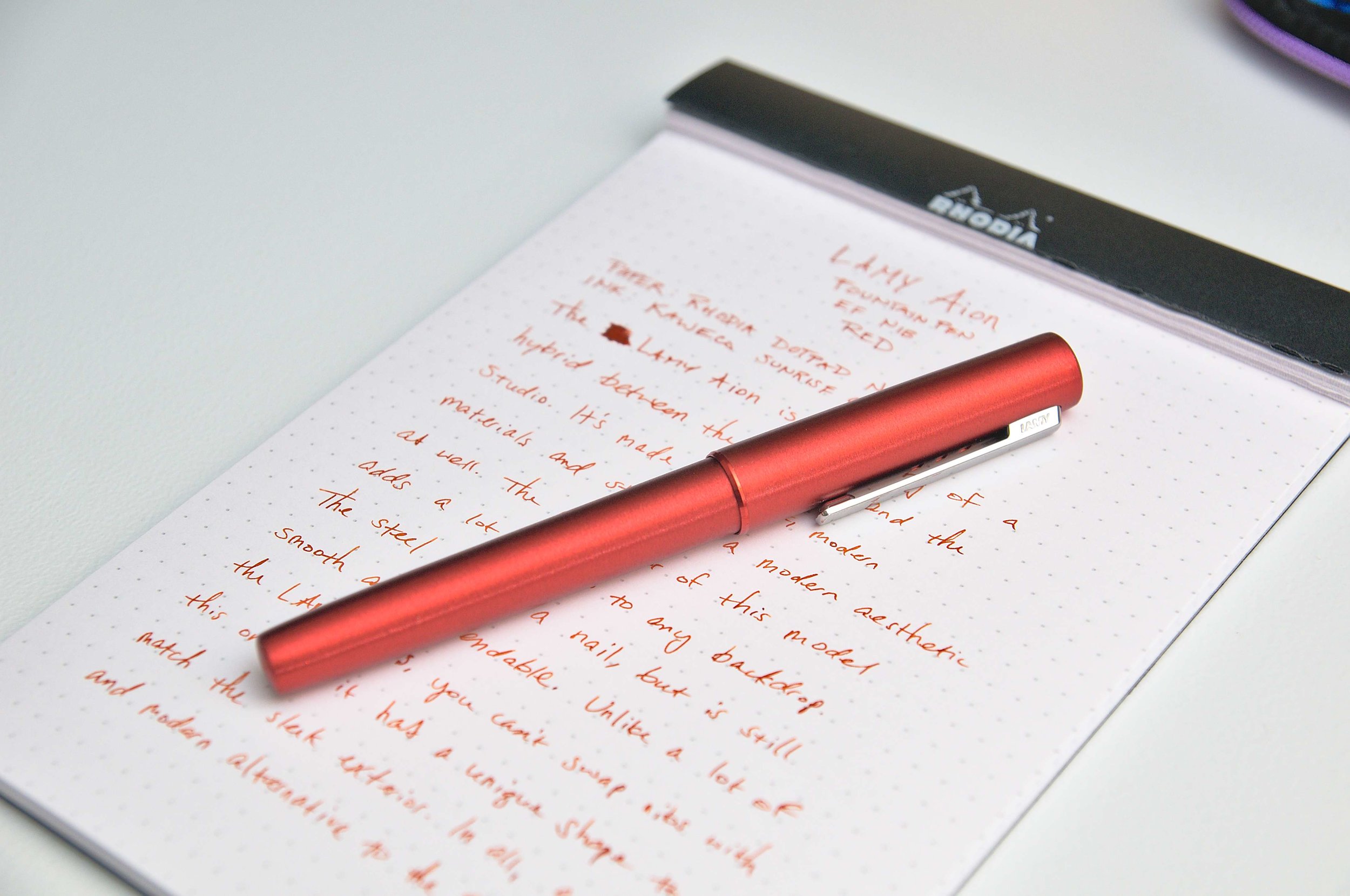 Brand New L077EF Extra Fine LAMY Aion Red Fountain Pen 