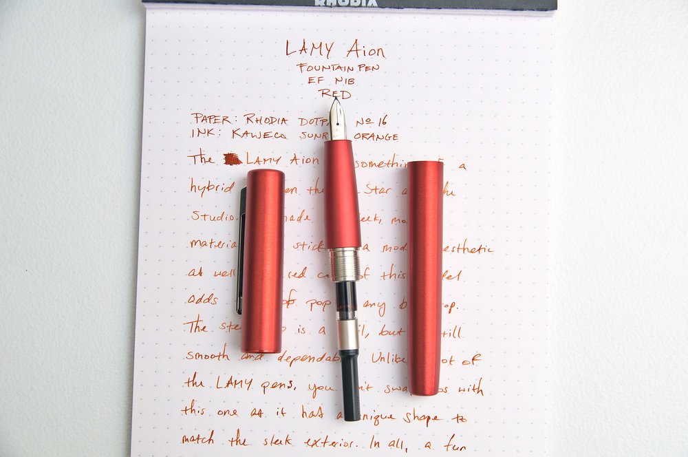 Lamy Aion Fountain Pen in Red Review — The Pen Addict