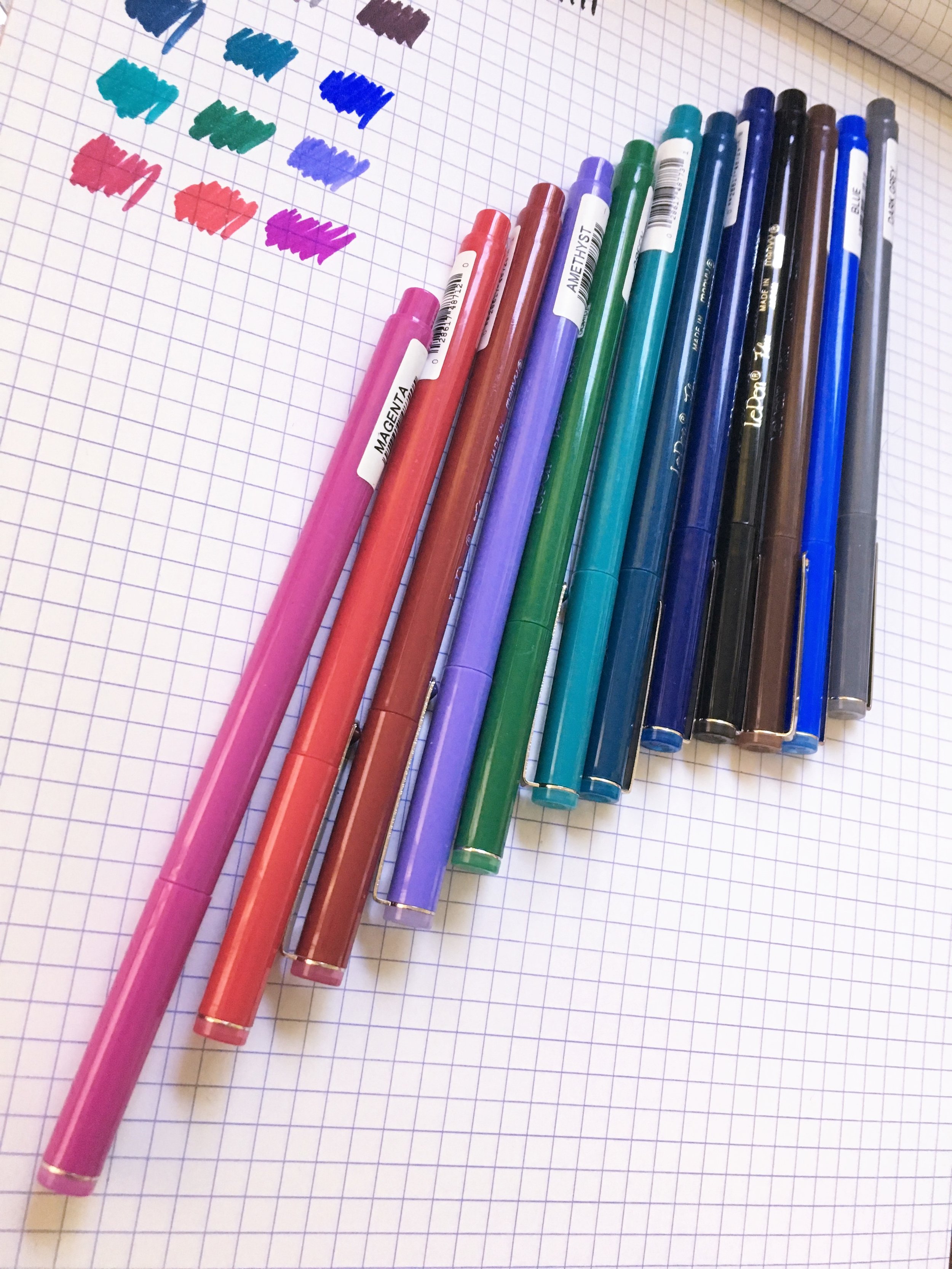 Pen Review: Marvy Le Pen Flex Brush Pens (6-Color Set in Jewel