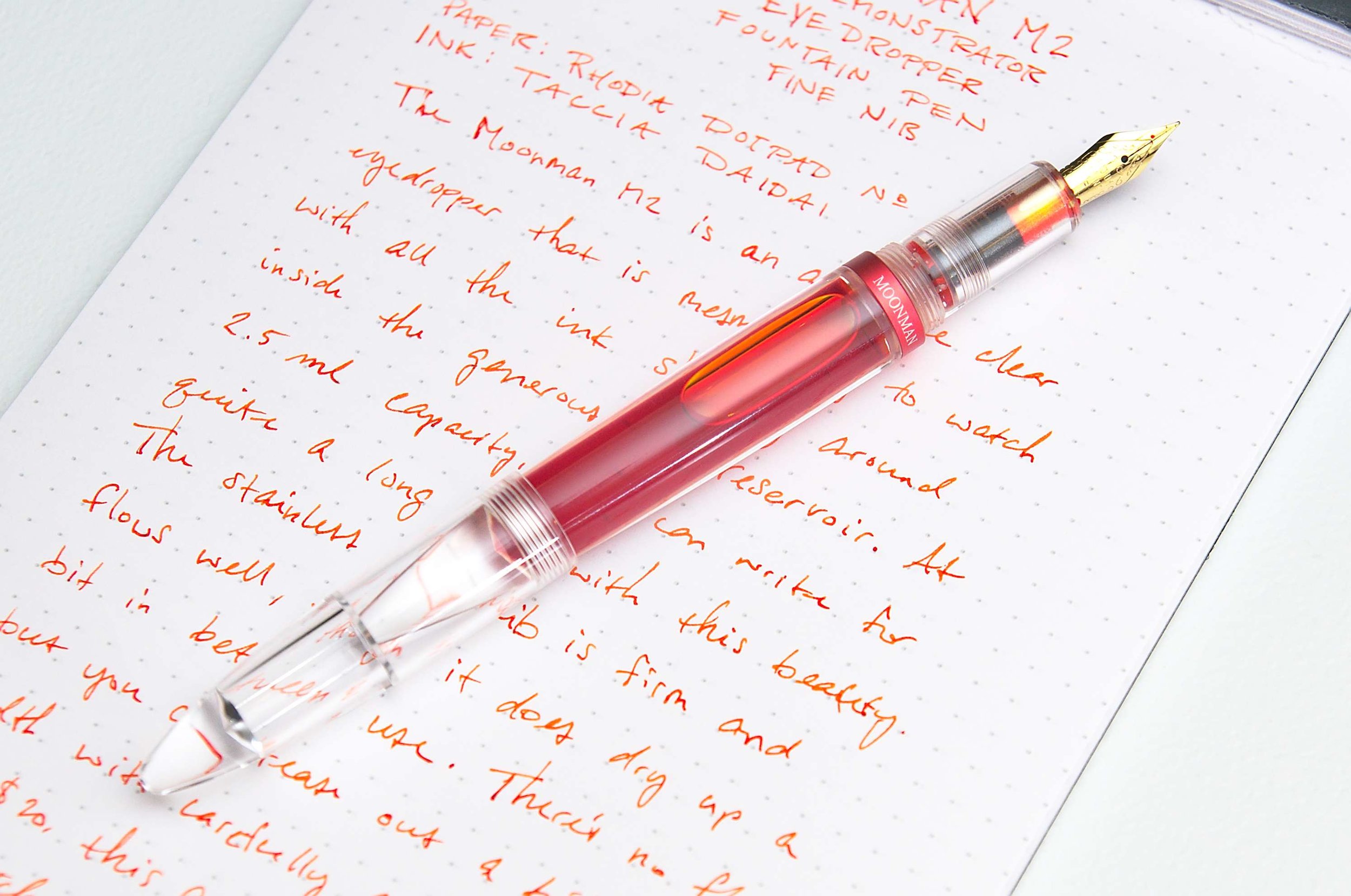 Moonman M2 Transparent Demonstrator Eyedropper Fountain Pen Review