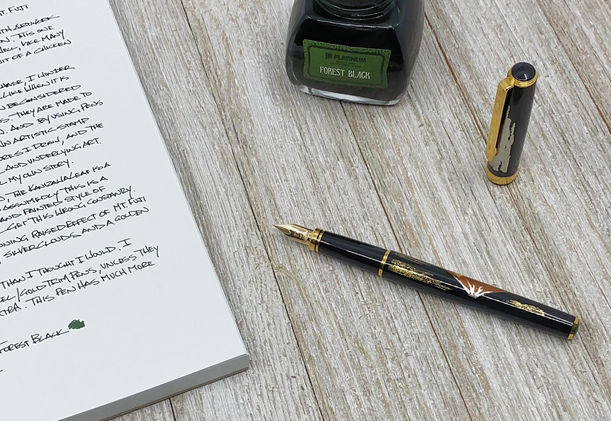 Platinum Kanazawa Leaf Fountain Pen Notebook