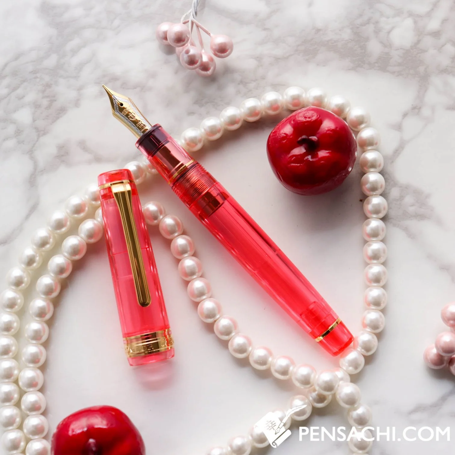 PenSachi Sailor Limited Edition Pro Gear Classic Demonstrator Fountain Pen Ruby Pink